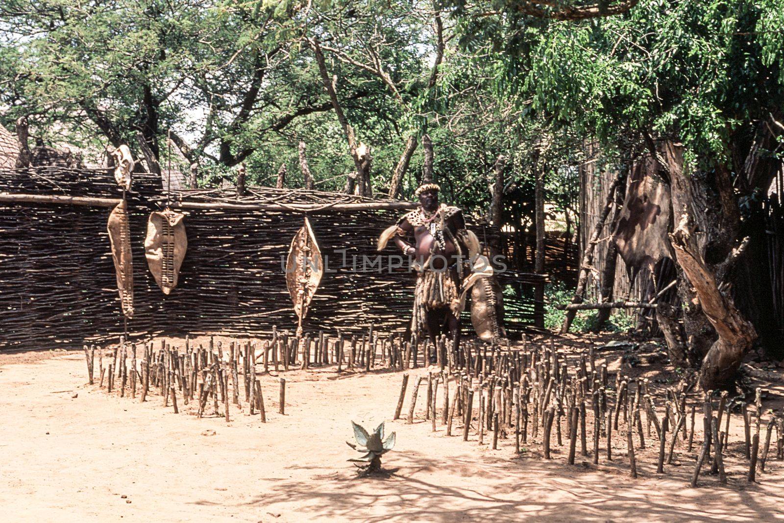 Zulu people at the Shakaland Zulu Village, Nkwalini Valley, Kwazulu Natal, South Africa.