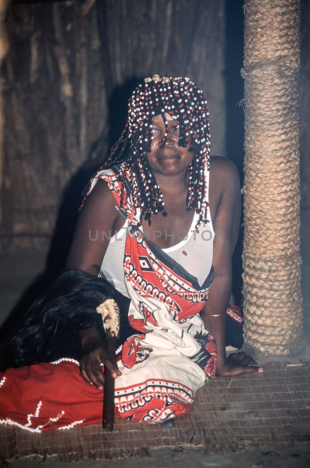 Zulu people at the Shakaland Zulu Village, Nkwalini Valley, Kwazulu Natal, South Africa.