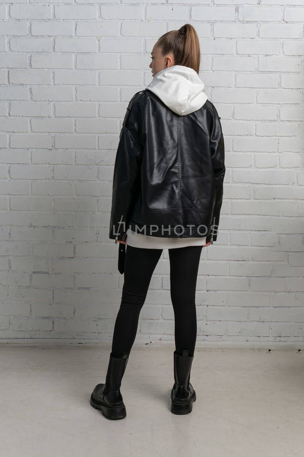 zipper fashion jacket design black leather background casual white style clothing isolated clothes by 89167702191