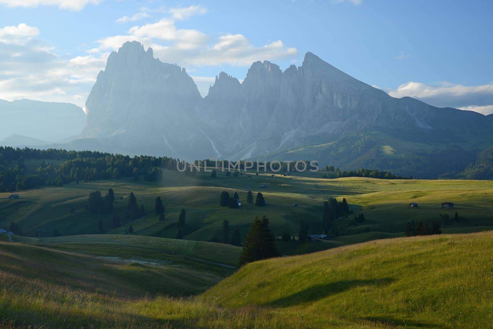 Italy Dolomite mountain called Alpe di Siusi