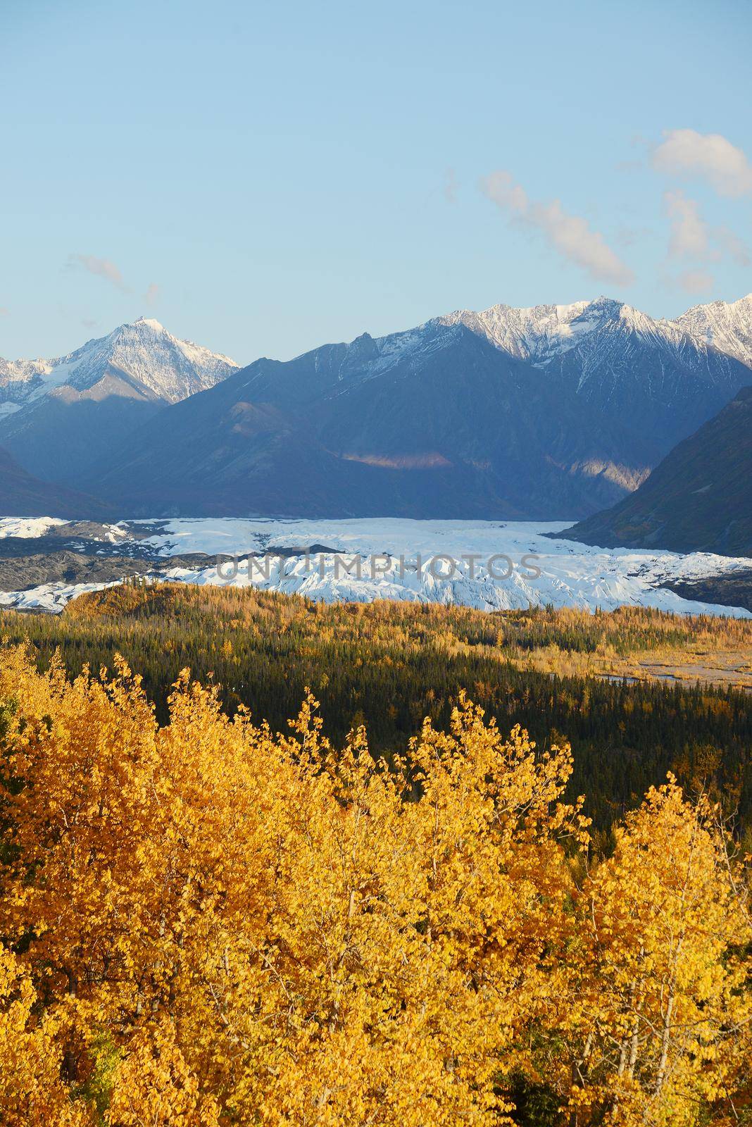 autumn at matanuska glacier in alaska