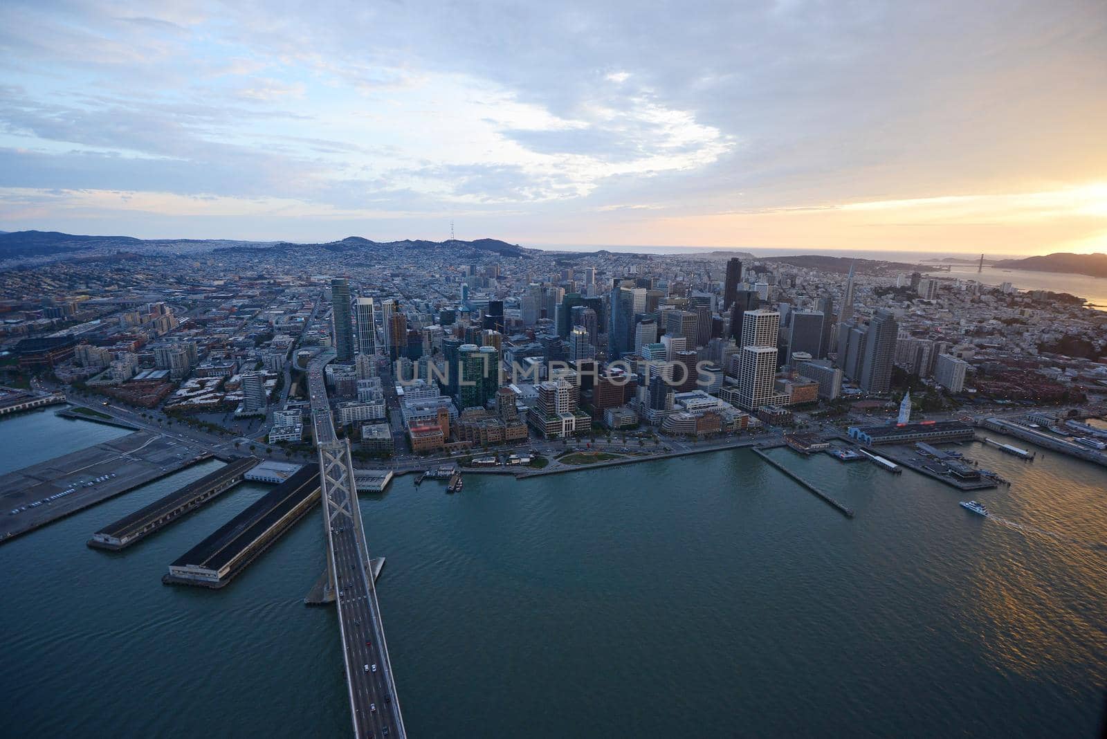 bay bridge from helicopter by porbital