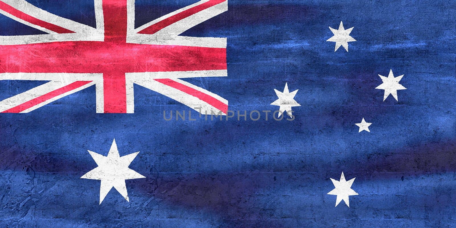 Australia flag - realistic waving fabric flag by MP_foto71