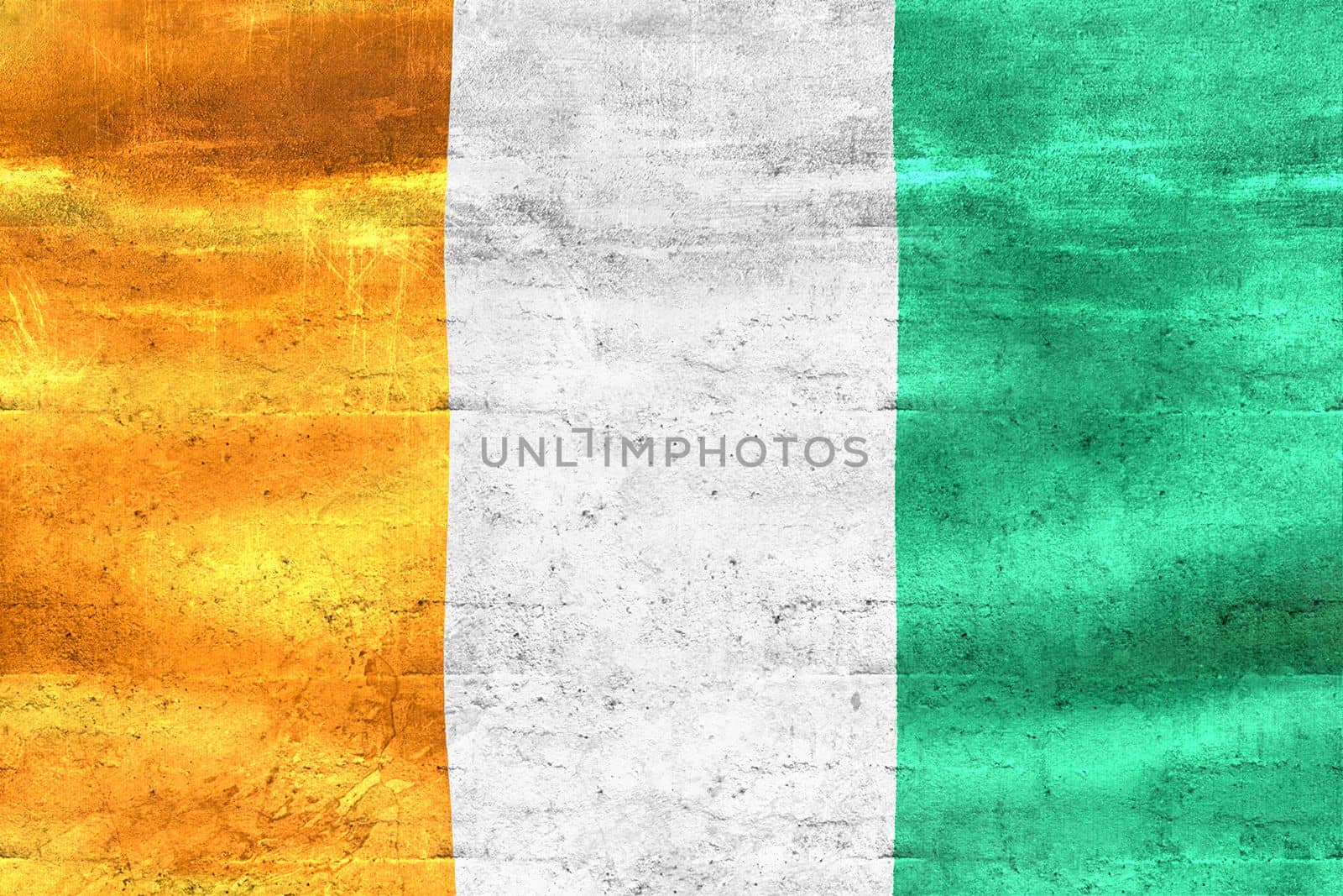 Ivory Coast flag - realistic waving fabric flag by MP_foto71