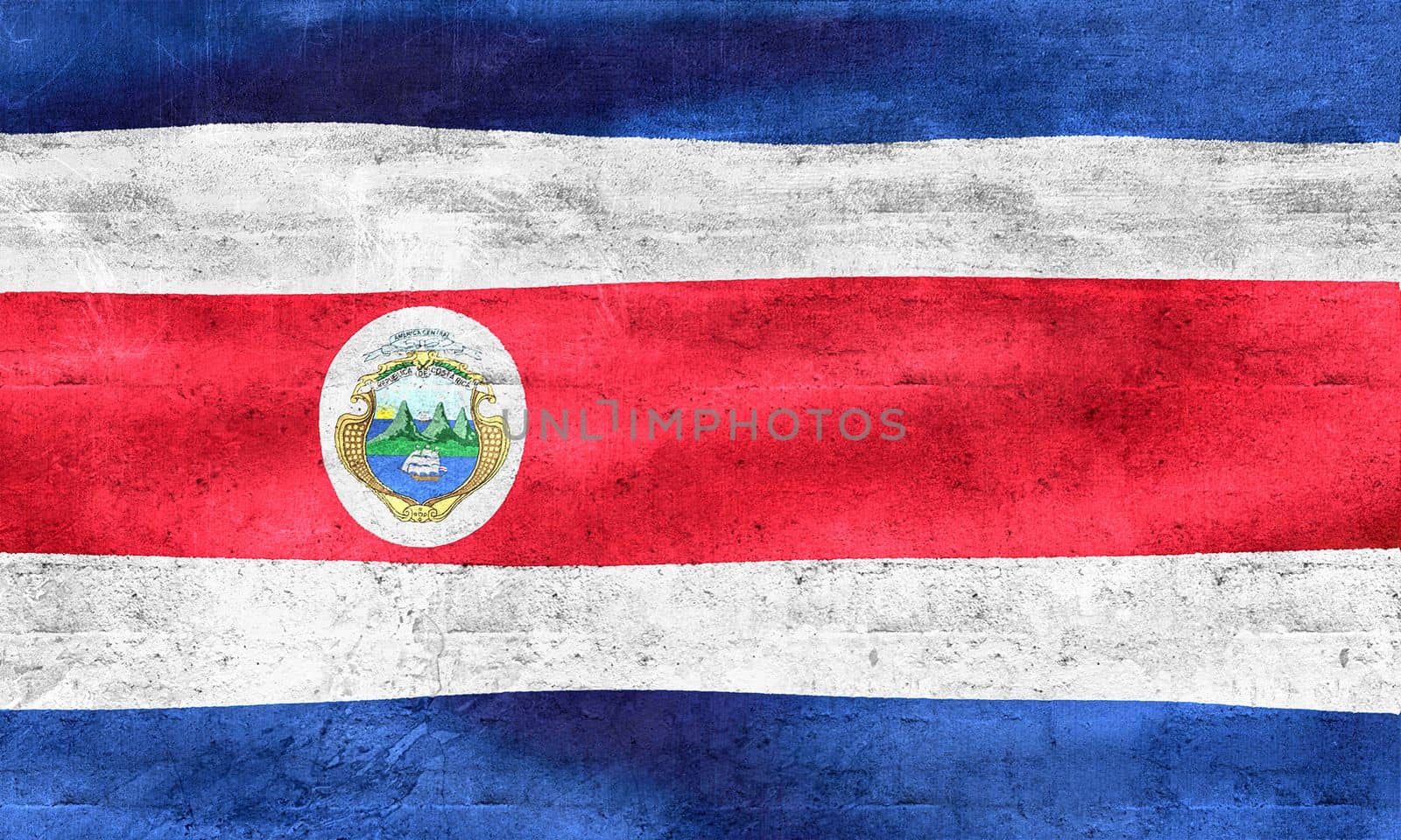 Costa Rica flag - realistic waving fabric flag by MP_foto71