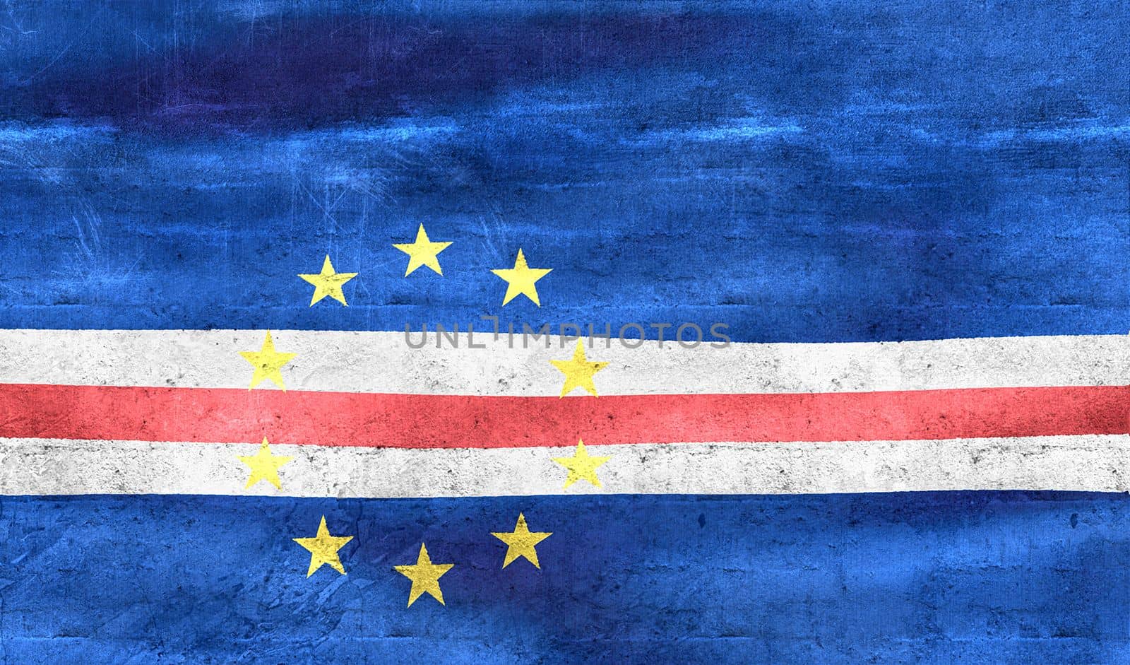 Cabo Verde flag - realistic waving fabric flag by MP_foto71