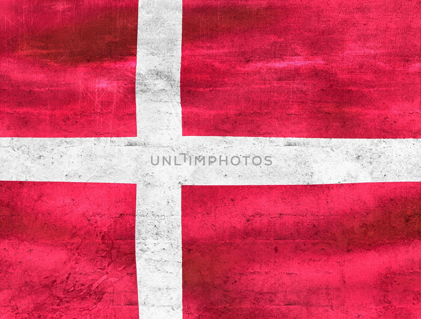 Denmark flag - realistic waving fabric flag by MP_foto71