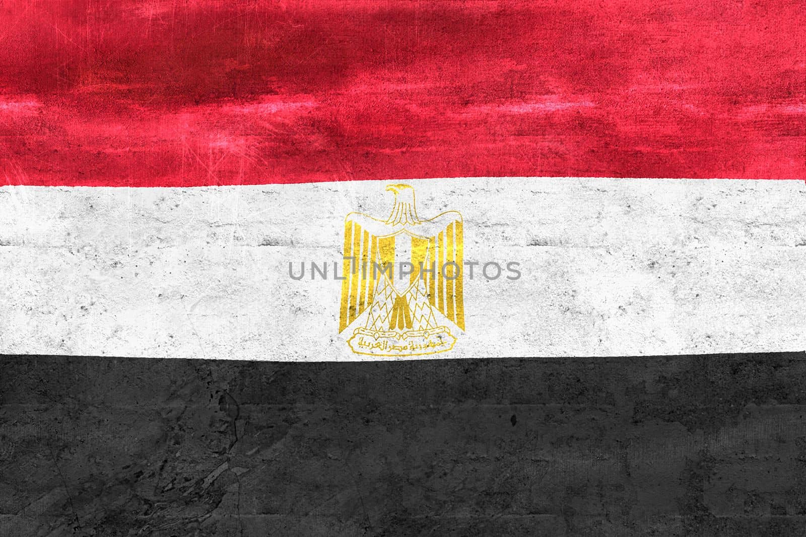 Egypt flag - realistic waving fabric flag