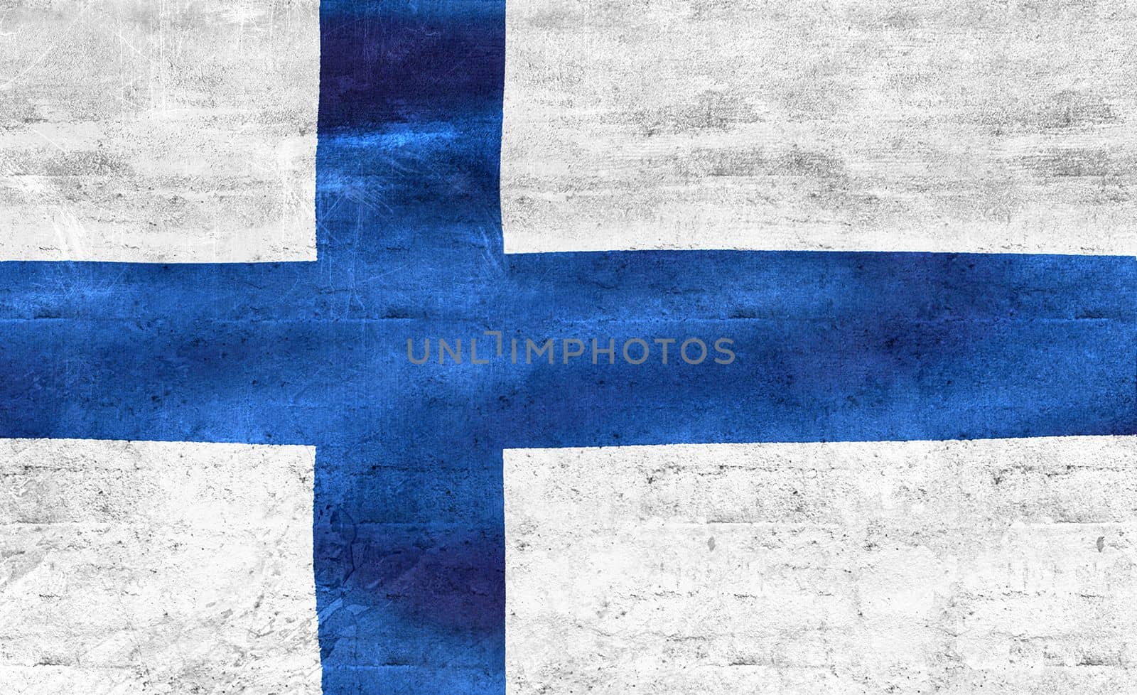 Finland flag - realistic waving fabric flag