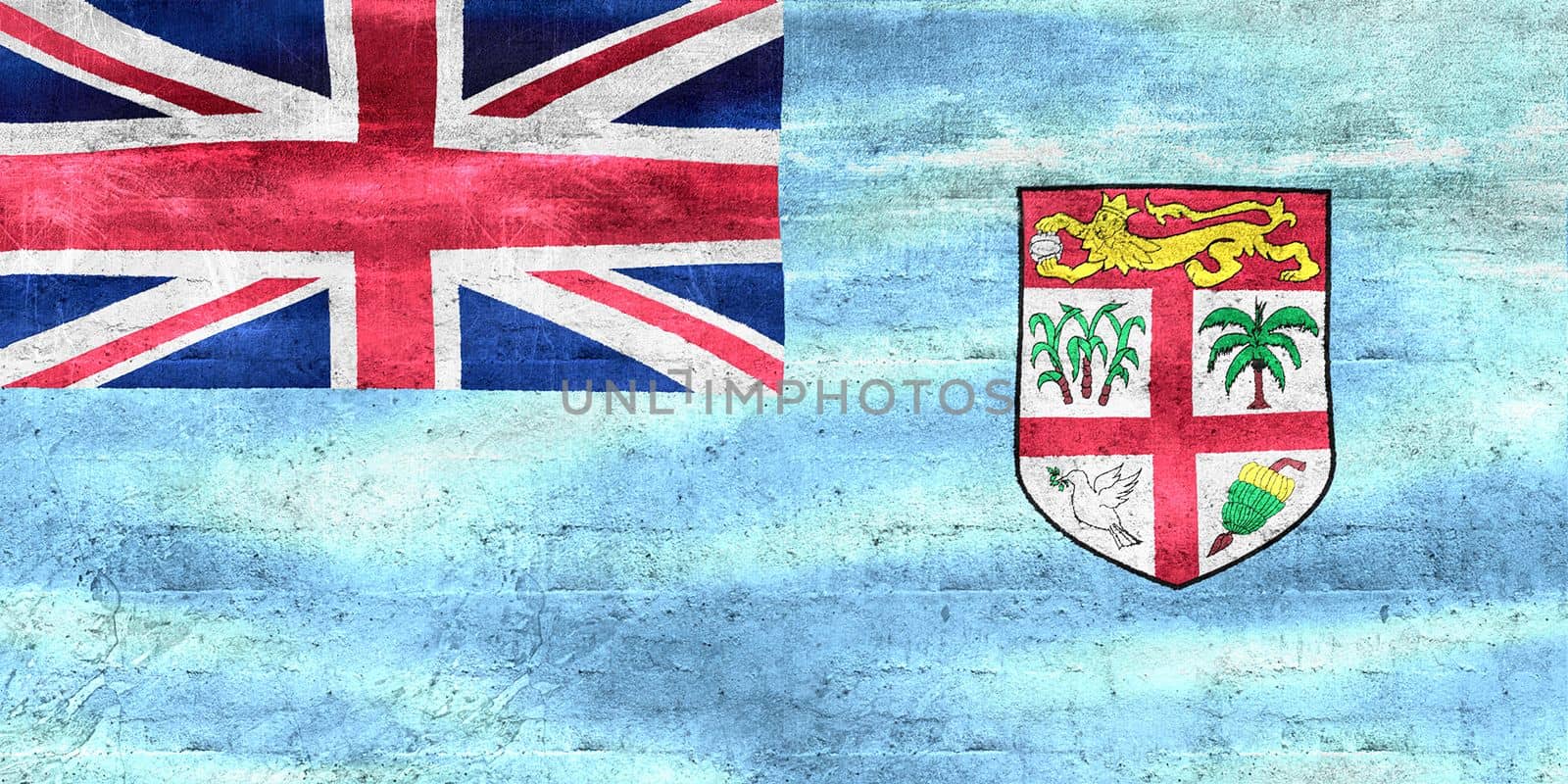 Fiji flag - realistic waving fabric flag by MP_foto71