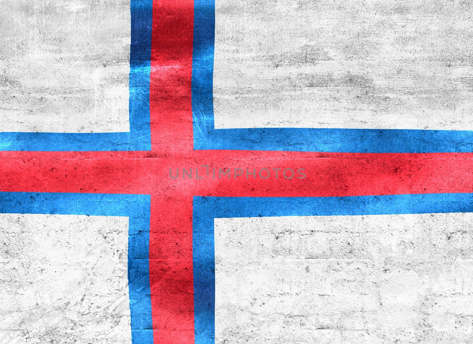 Faroe Islands flag - realistic waving fabric flag by MP_foto71