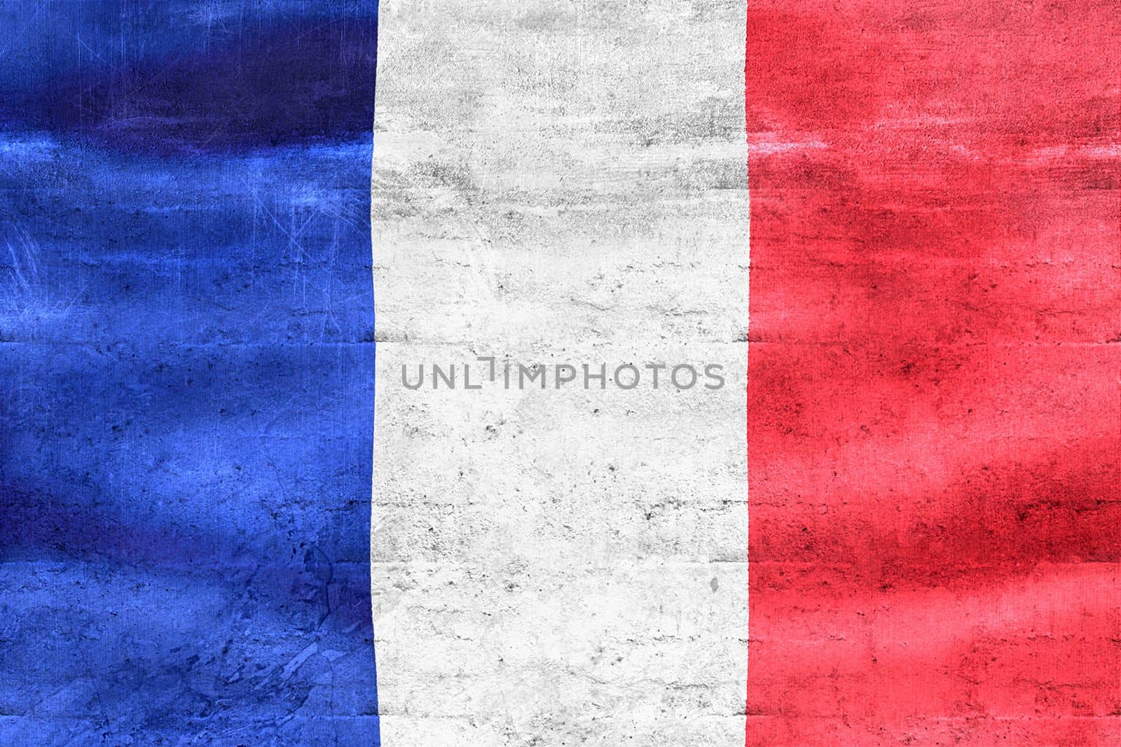 France flag - realistic waving fabric flag by MP_foto71