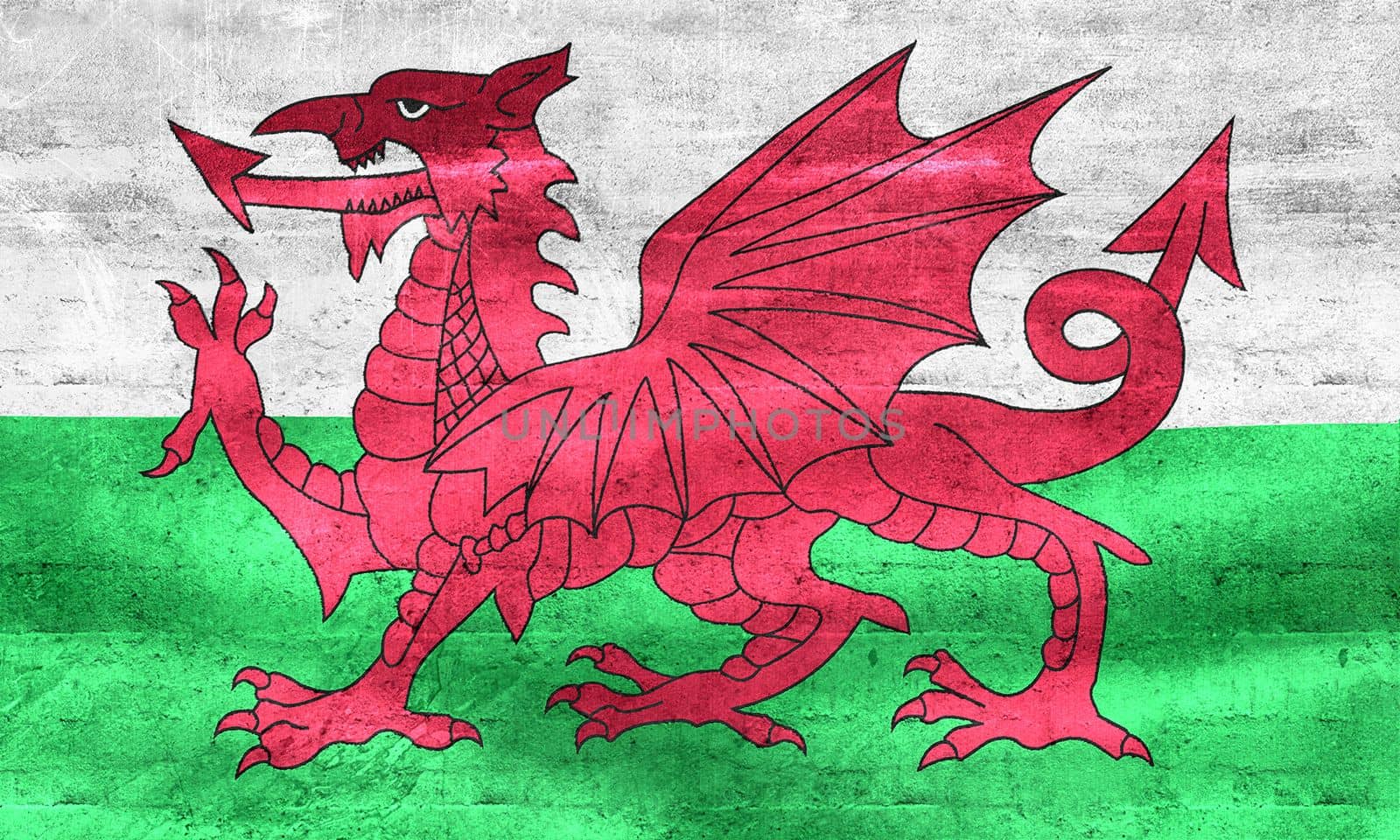 Wales flag - realistic waving fabric flag by MP_foto71