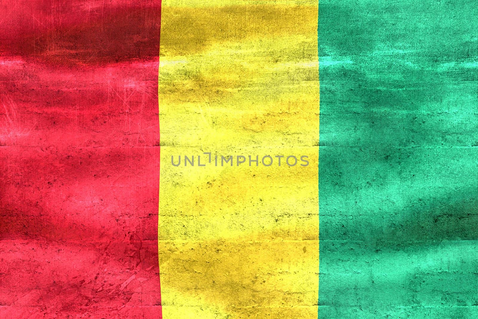 Guinea flag - realistic waving fabric flag