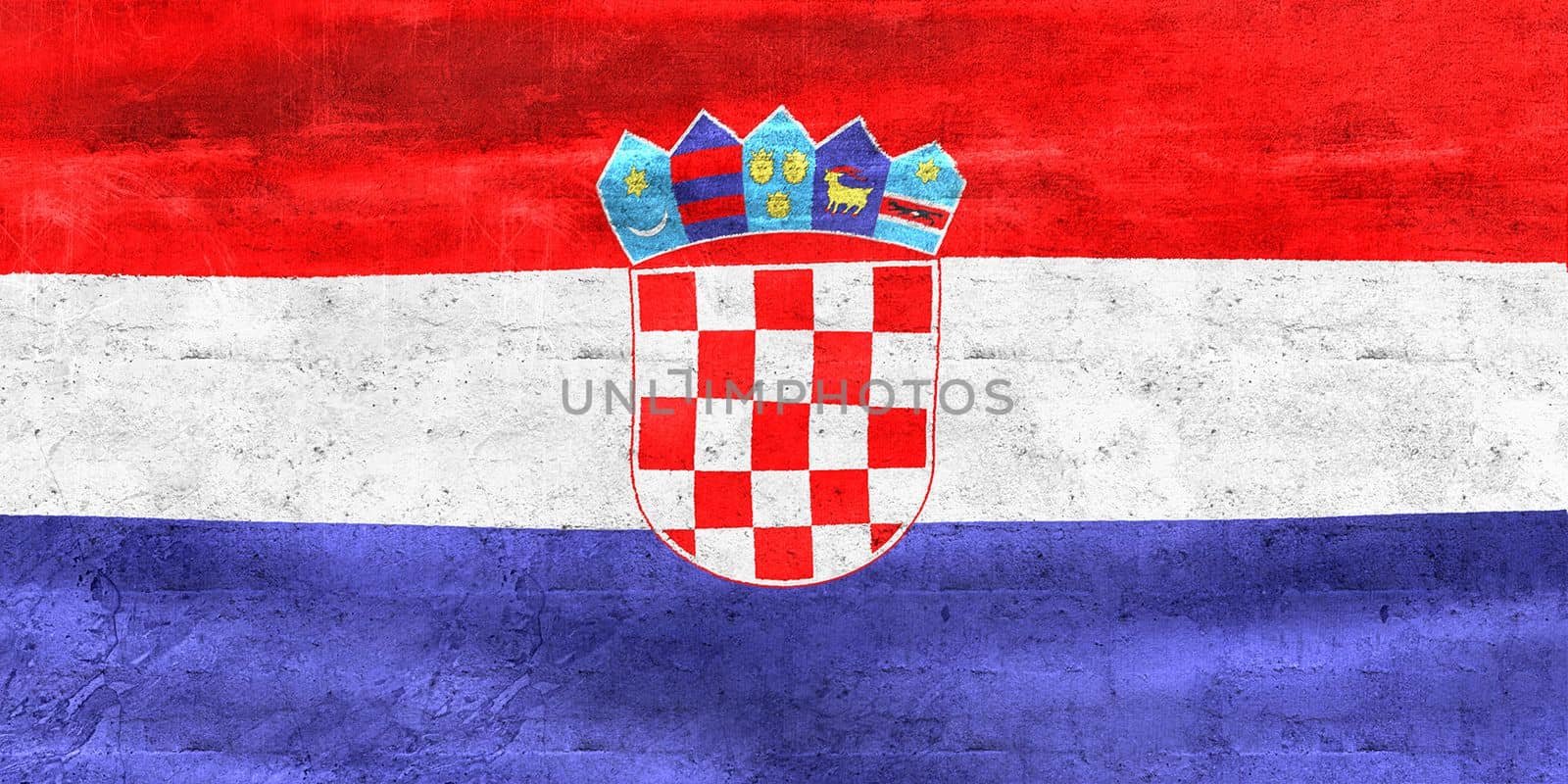 3D-Illustration of a Croatia flag - realistic waving fabric flag by MP_foto71