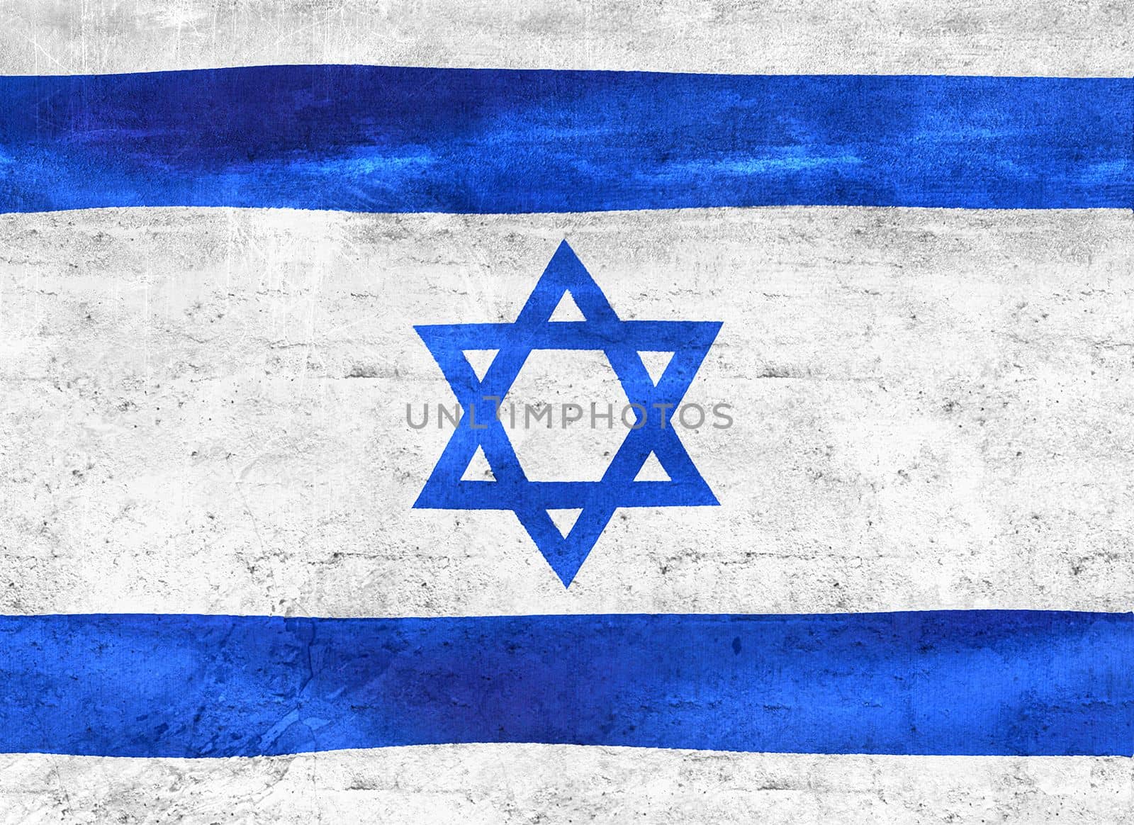 3D-Illustration of a Israel flag - realistic waving fabric flag by MP_foto71