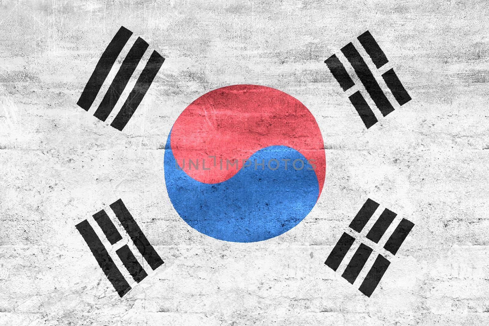 3D-Illustration of a South Korea flag - realistic waving fabric flag by MP_foto71