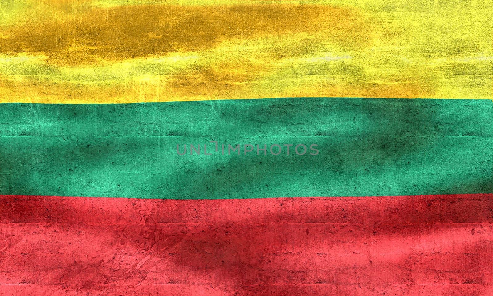 3D-Illustration of a Lithuania flag - realistic waving fabric flag by MP_foto71