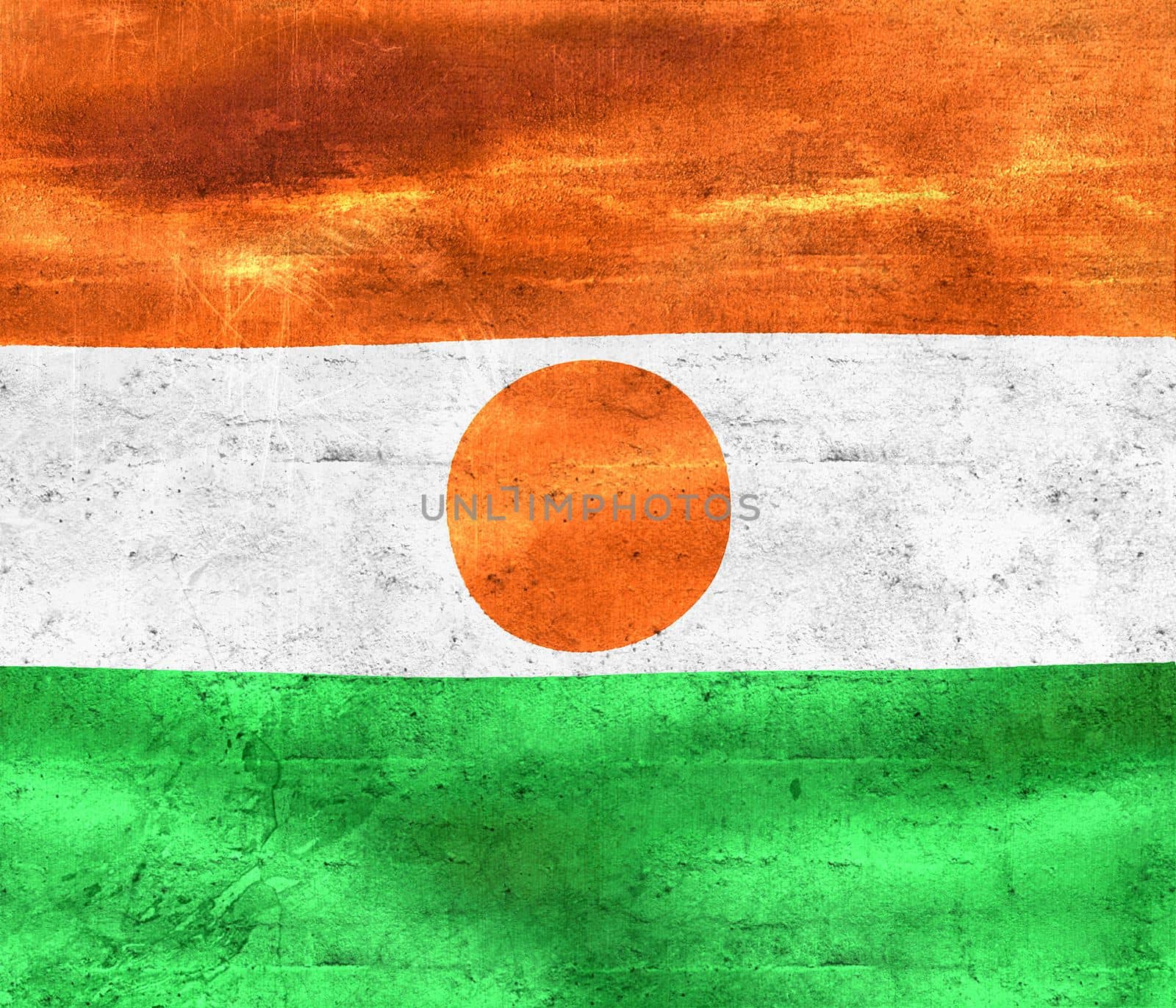 3D-Illustration of a Niger flag - realistic waving fabric flag by MP_foto71