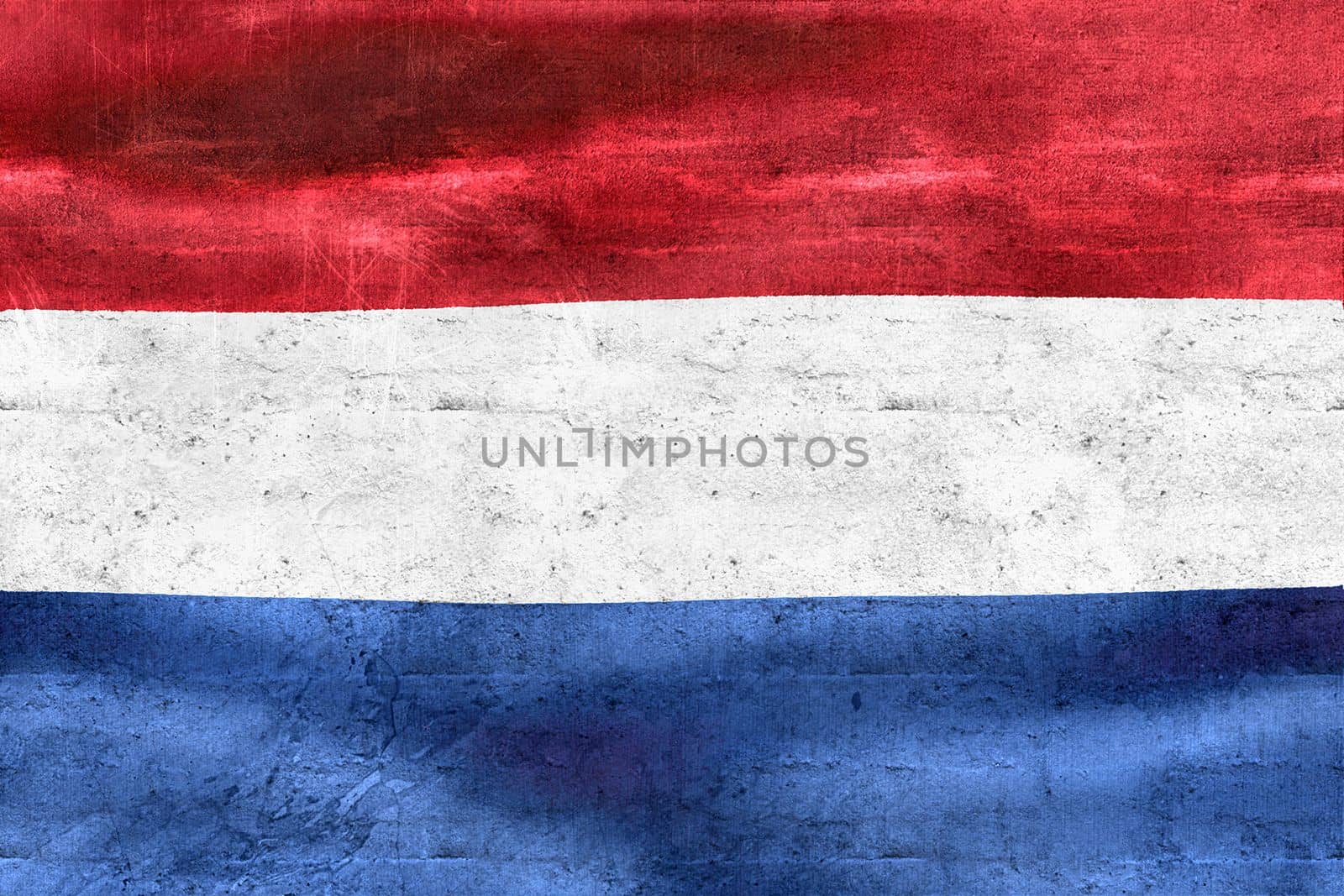 3D-Illustration of a Netherlands flag - realistic waving fabric flag by MP_foto71