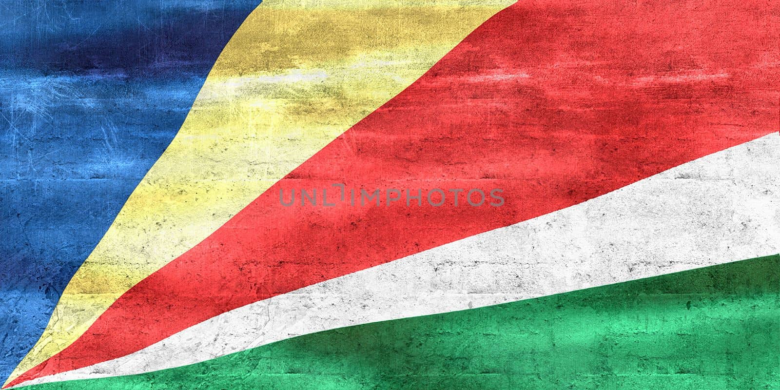 3D-Illustration of a Seychelles flag - realistic waving fabric flag by MP_foto71