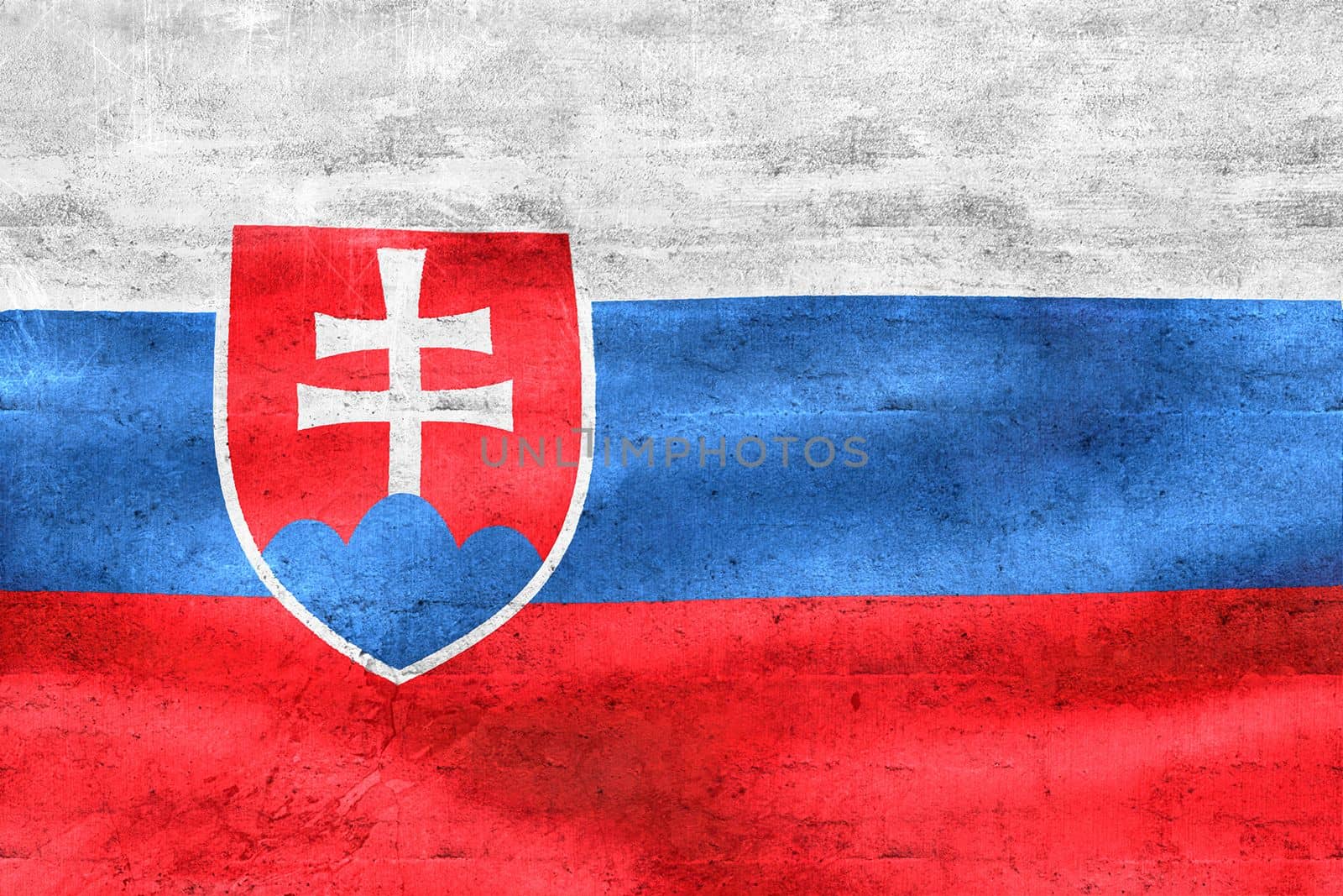 3D-Illustration of a Slovakia flag - realistic waving fabric flag by MP_foto71