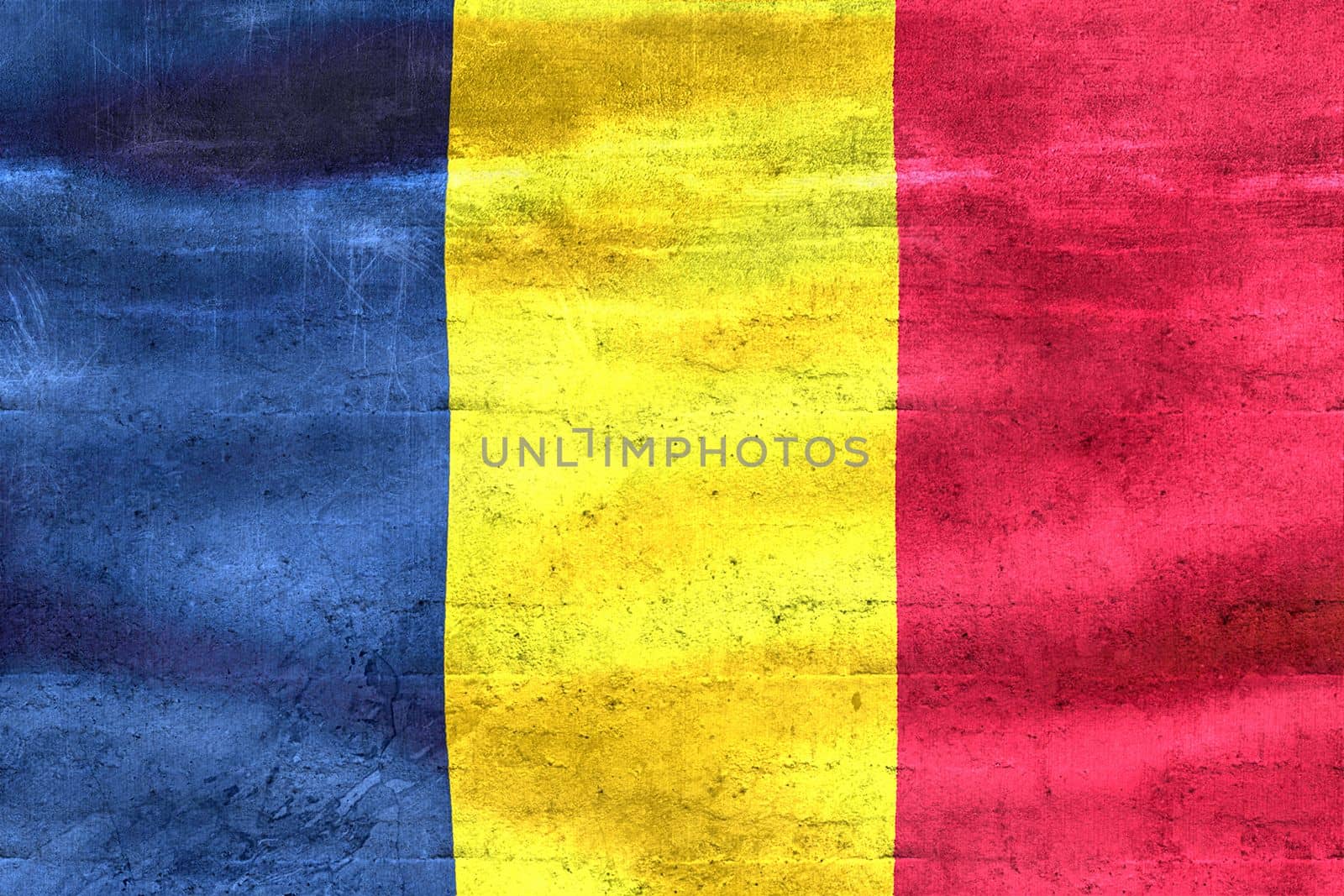 3D-Illustration of a Chad flag - realistic waving fabric flag by MP_foto71