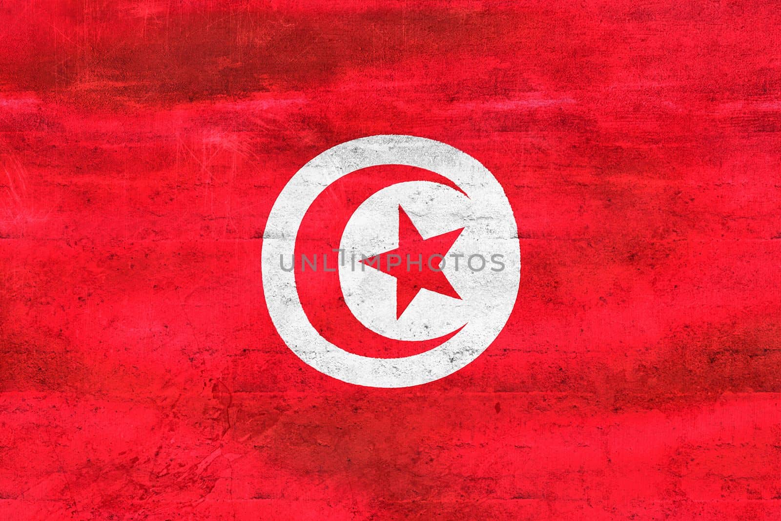 3D-Illustration of a Tunisia flag - realistic waving fabric flag by MP_foto71