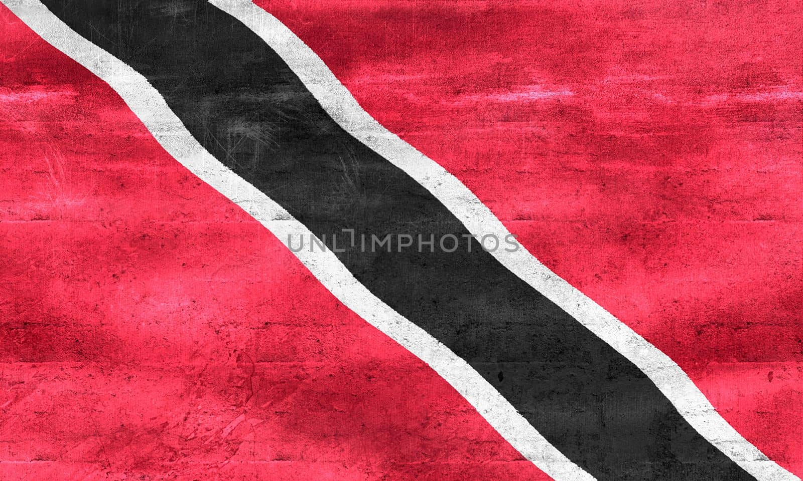 3D-Illustration of a Trinidad and Tobago flag - realistic waving fabric flag.