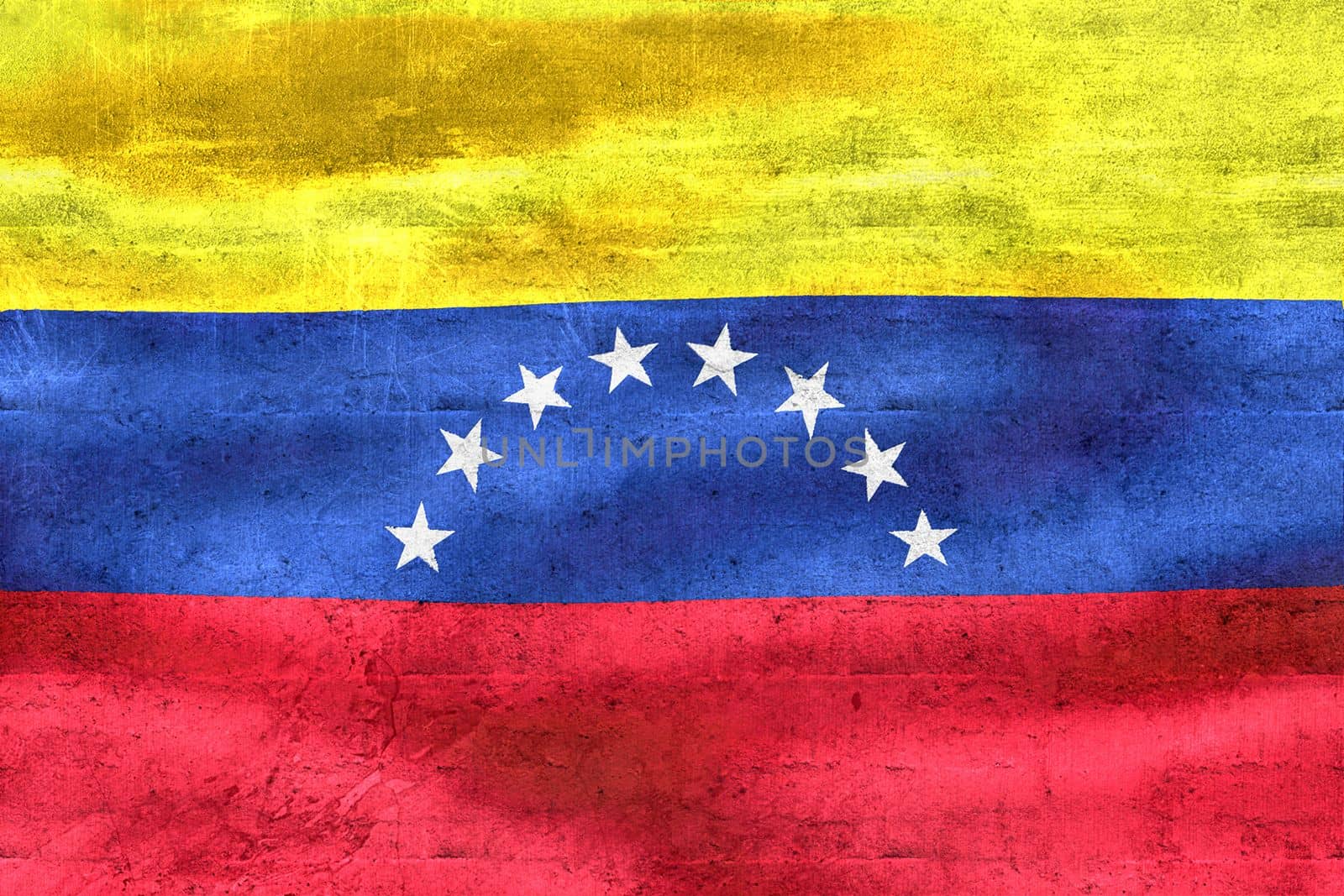 3D-Illustration of a Venezuela flag - realistic waving fabric flag.