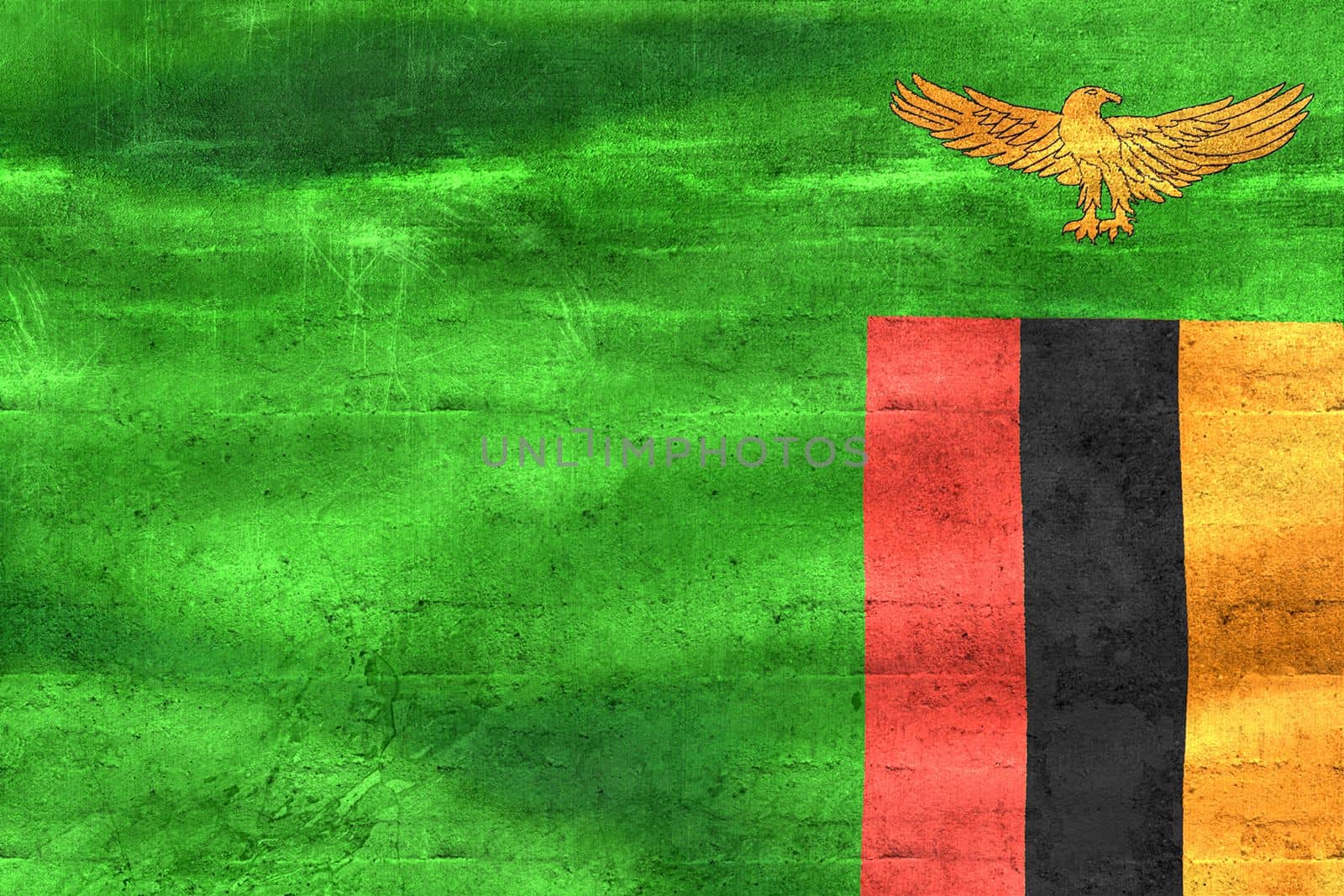 3D-Illustration of a Zambia flag - realistic waving fabric flag by MP_foto71