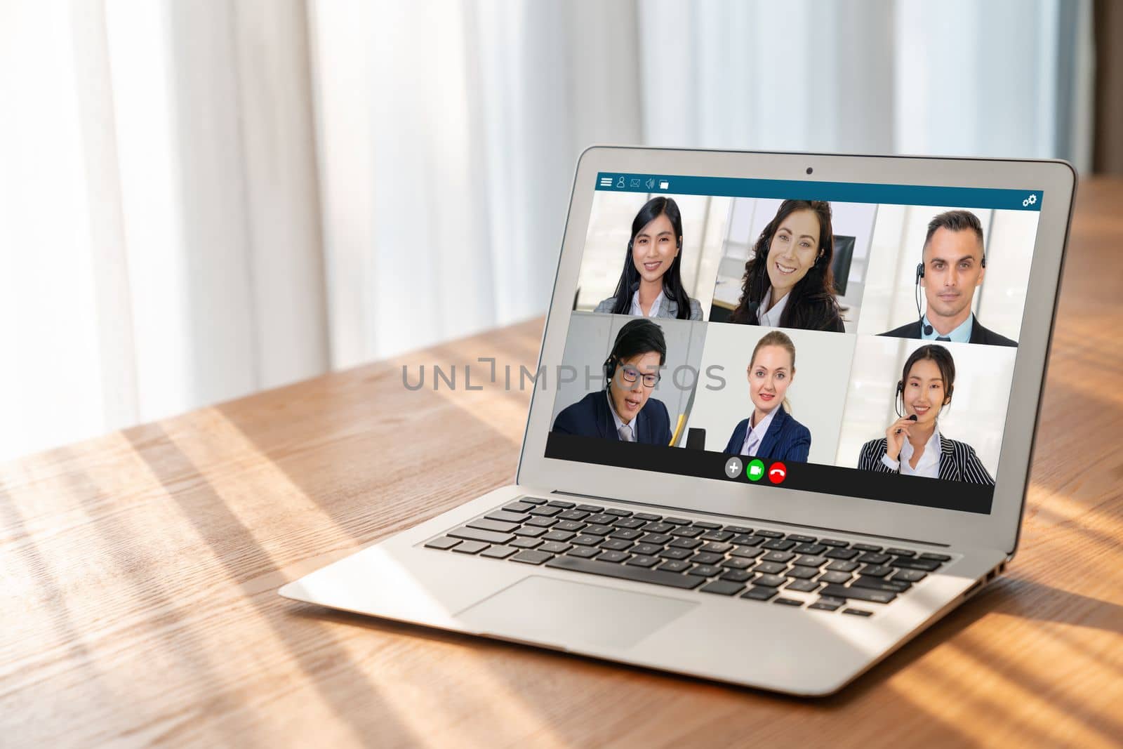 Business people on video conference for modish virtual group meeting of corprate business office workers
