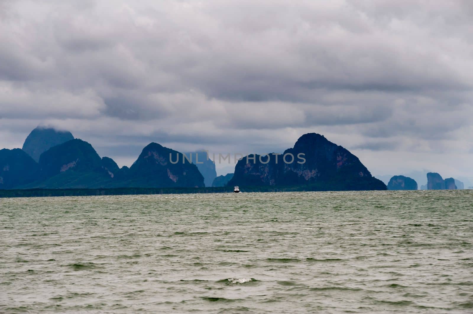 Panoramic view of Pang Nga Bay, Thailand, Asia