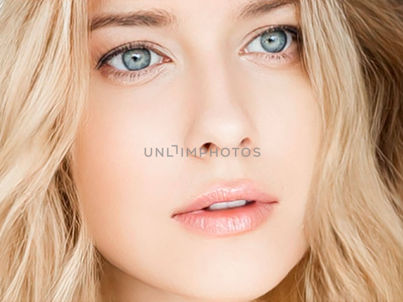 Beauty, makeup and skincare, face portrait of beautiful woman for luxury cosmetics, wellness or glamour fashion look
