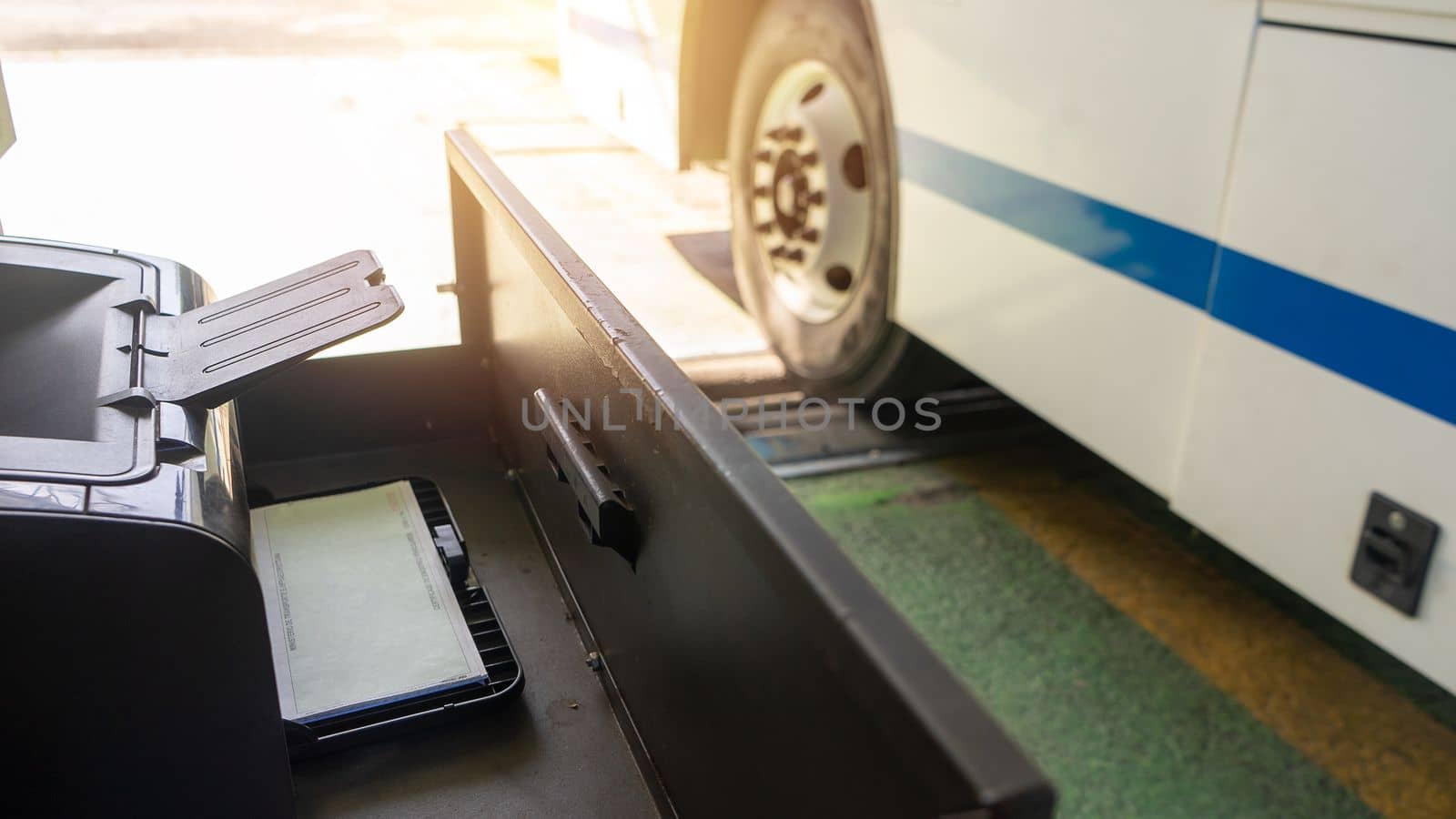 Printing certificate of mechanical inspection of a bus