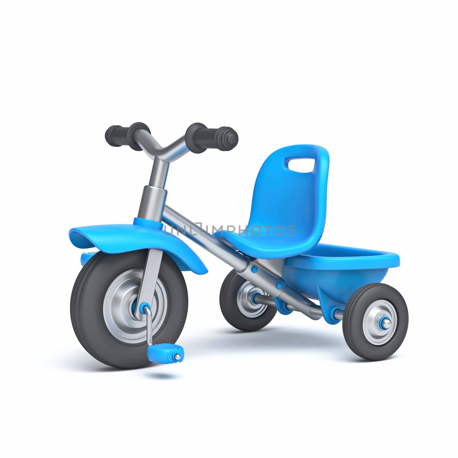 Kid tricycle 3D rendering illustration isolated on white background