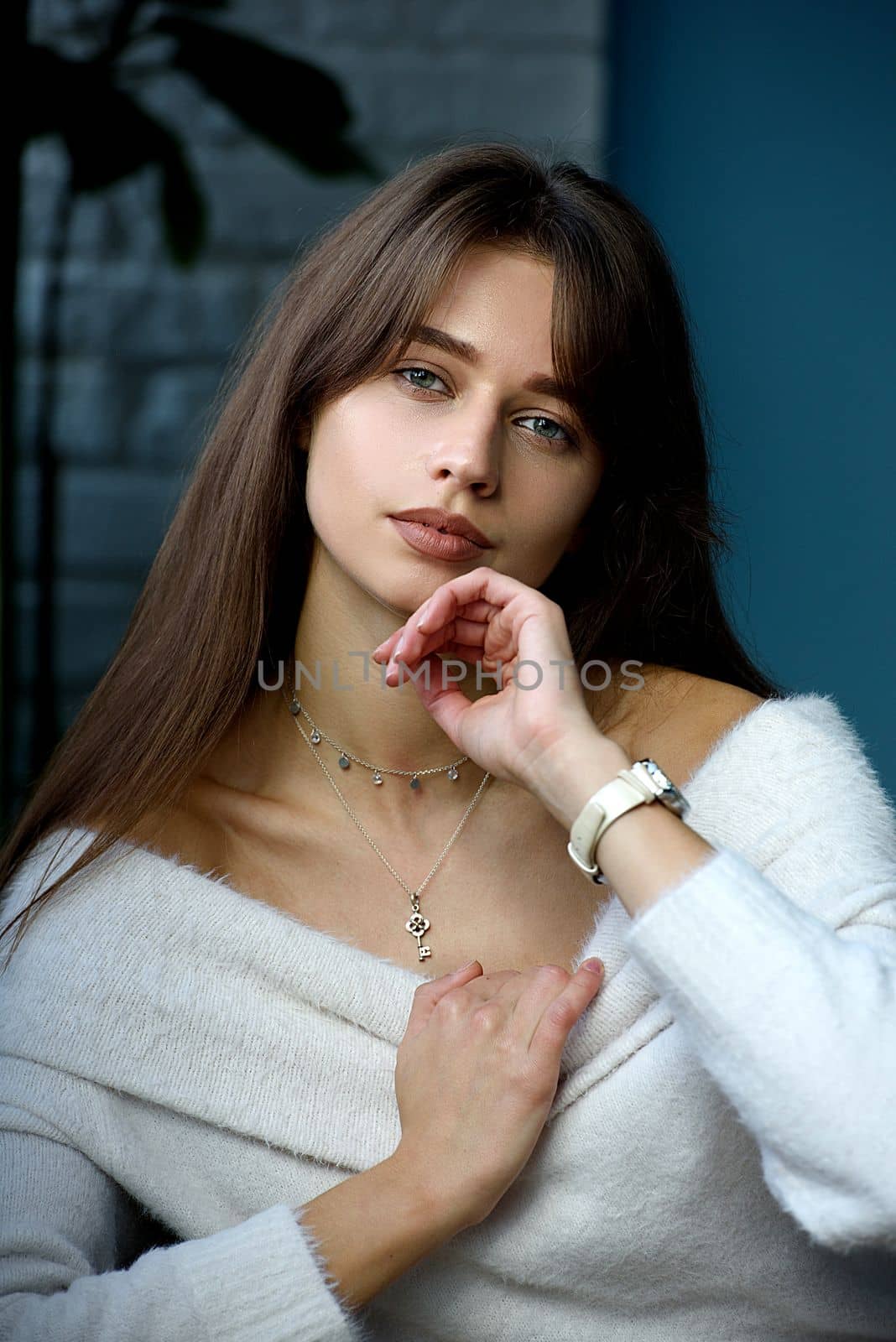 Beautiful young brunette woman portrait. indoor shot by Ashtray25