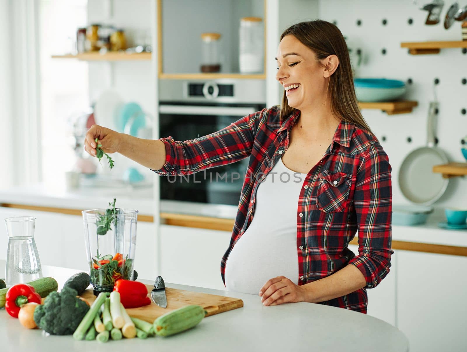 woman pregnant food healthy female vegetable pregnancy mother preparing eating home young salad happy maternity health kitchen diet green smoothy by Picsfive