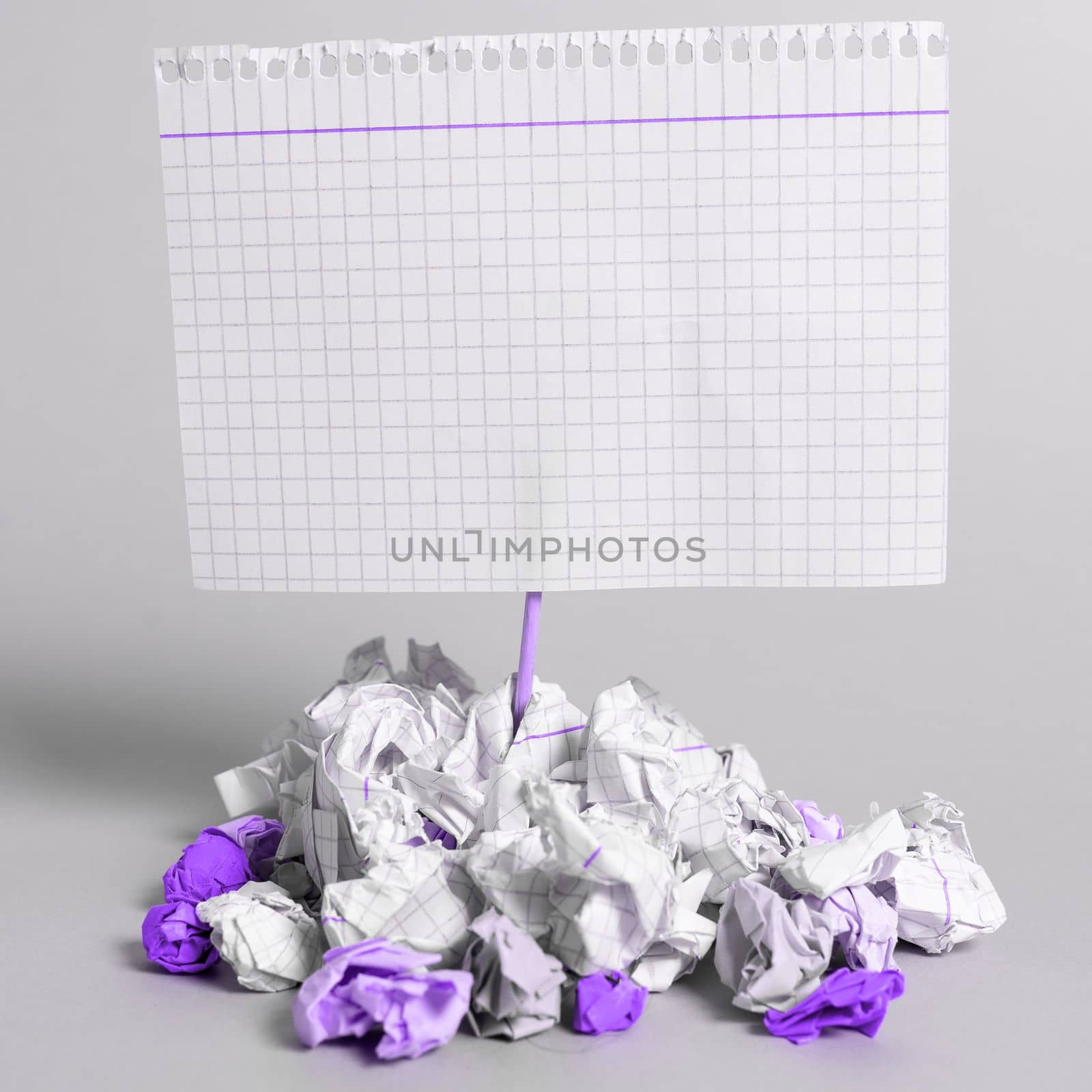 Paper Wraps Placed Around Important Information. Wrinkled Notes Arranged In Circle With Crutial Announcement Inside. Crumpled Memos With Critical Data In. by nialowwa
