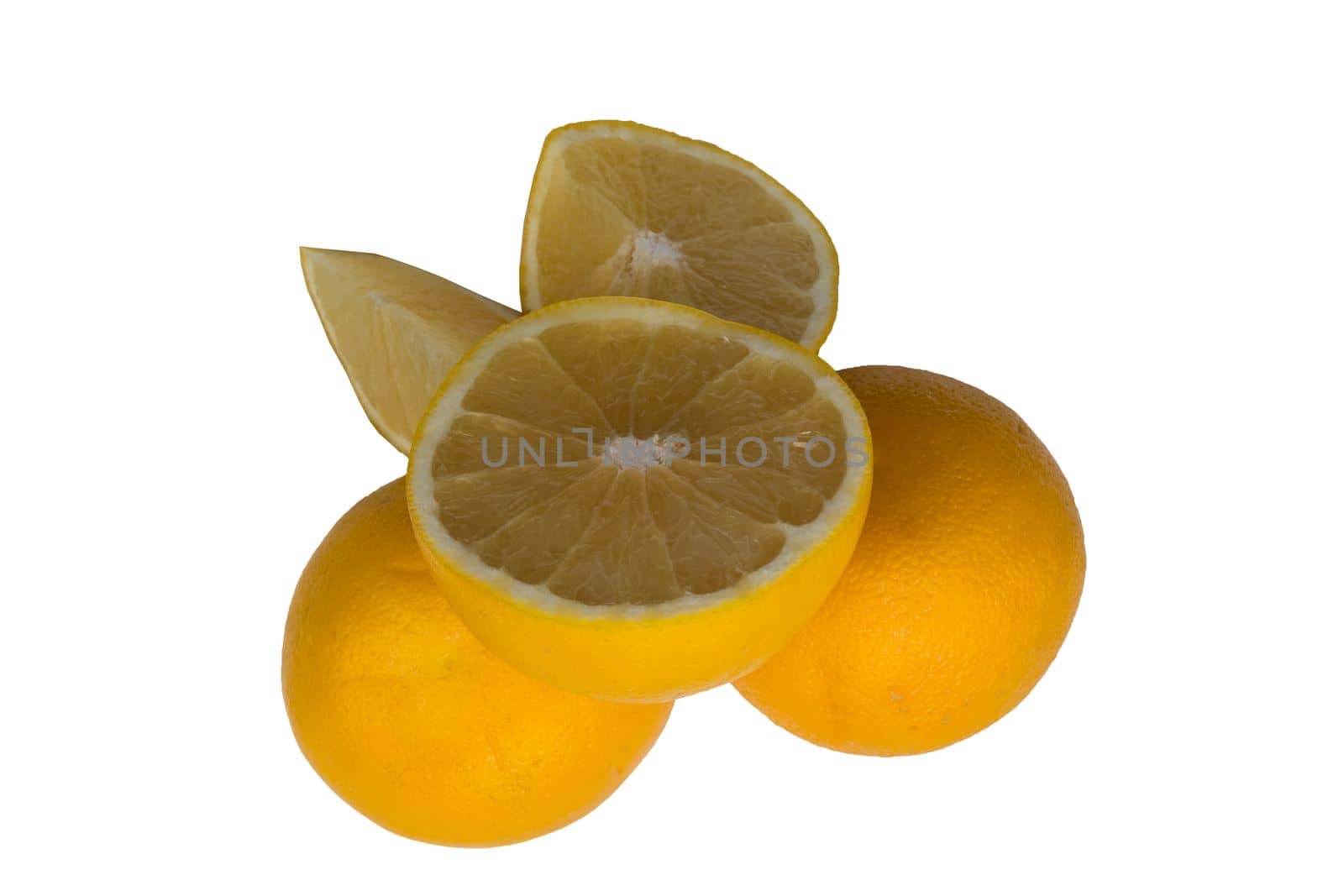 grapefruit isolated on white background, clipping path, full depth of field