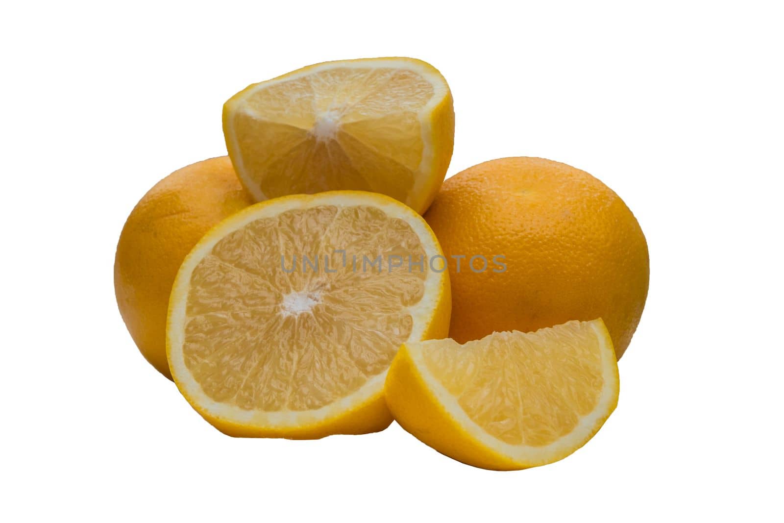 Grapefruit citrus fruit with half isolated on white with clipping path