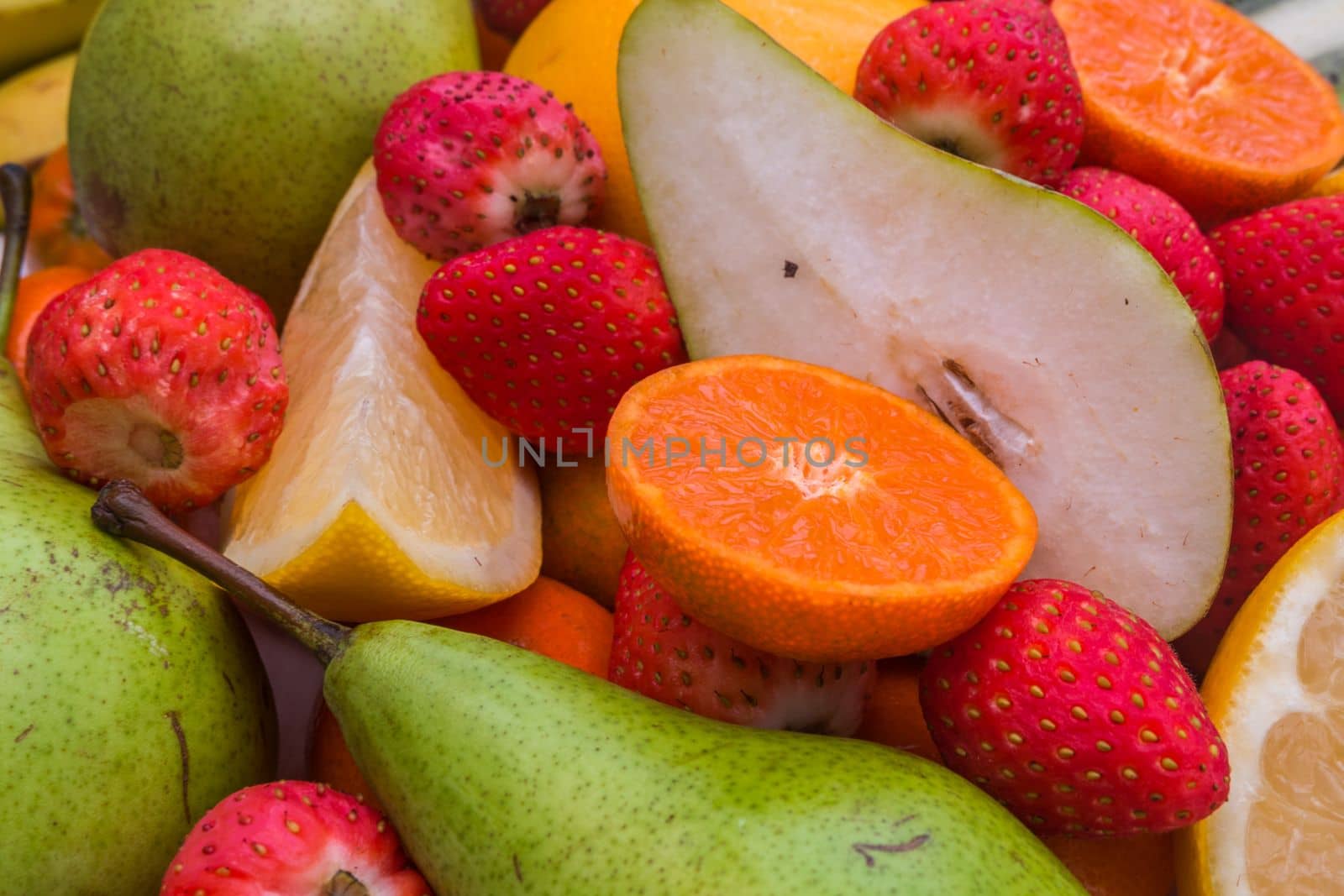 Fresh fruits background.Healthy eating, dieting concept, clean eating.