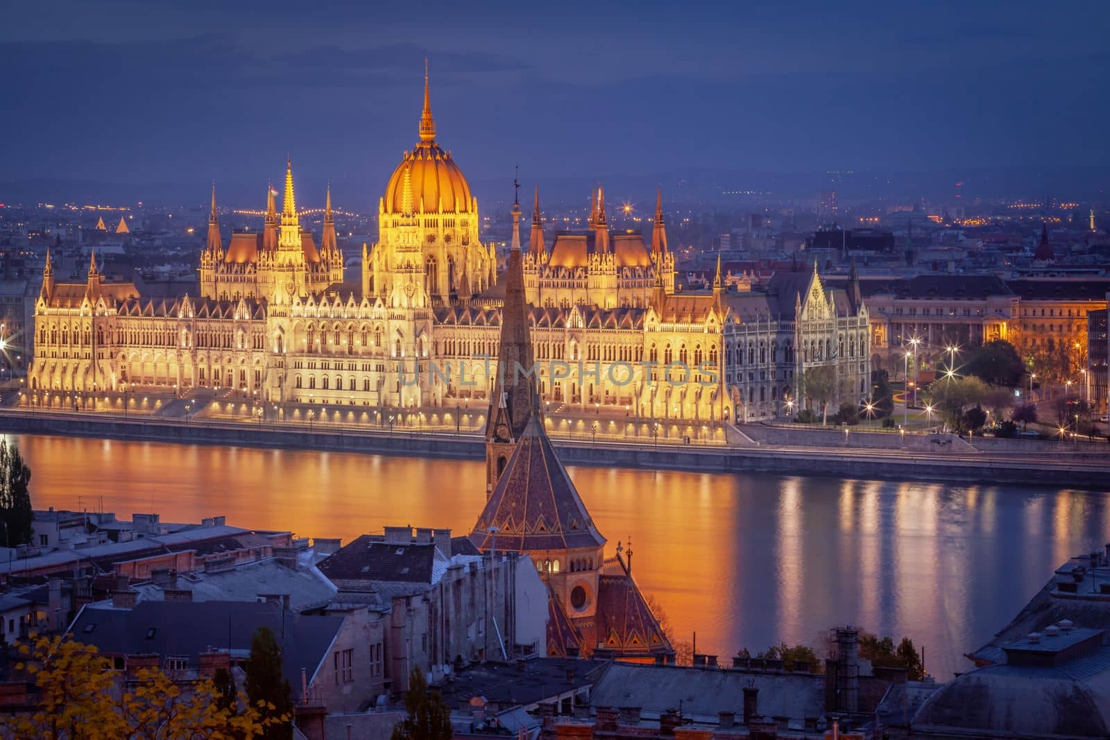 Budapest and Danube river cityscape at evening, Hungary, Eastern Europe