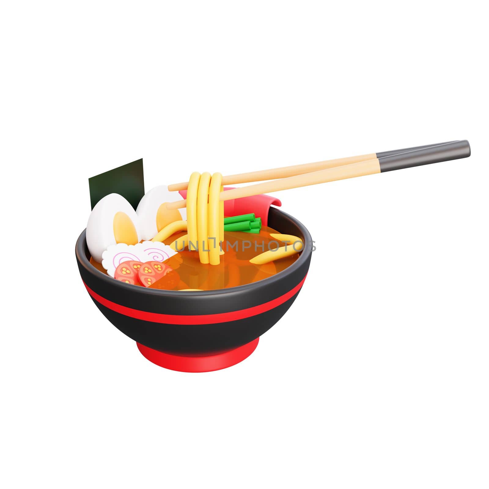 3d illustration of asian food ramen, japanese food by Rahmat_Djayusman