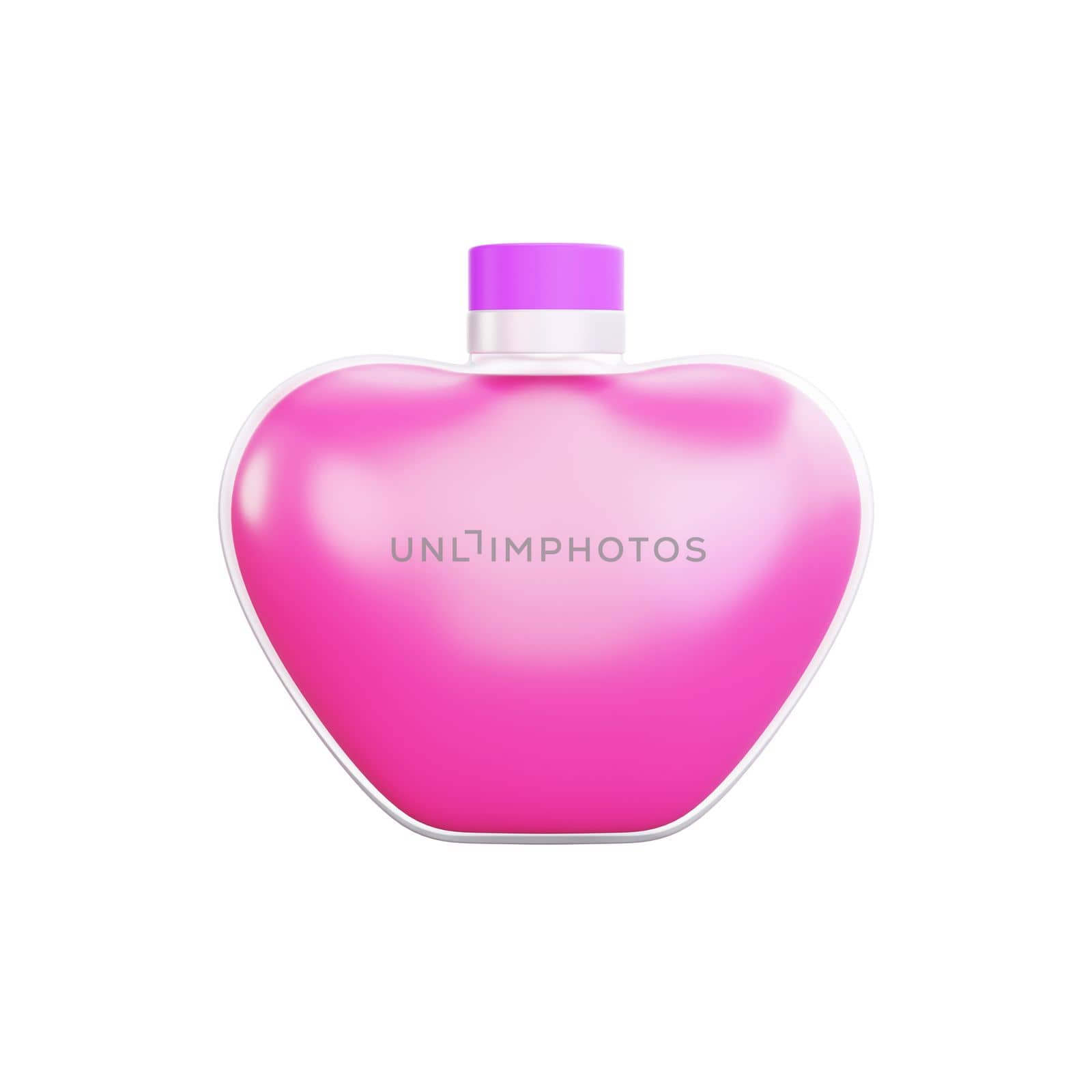 3d rendering valentine's day perfume icon