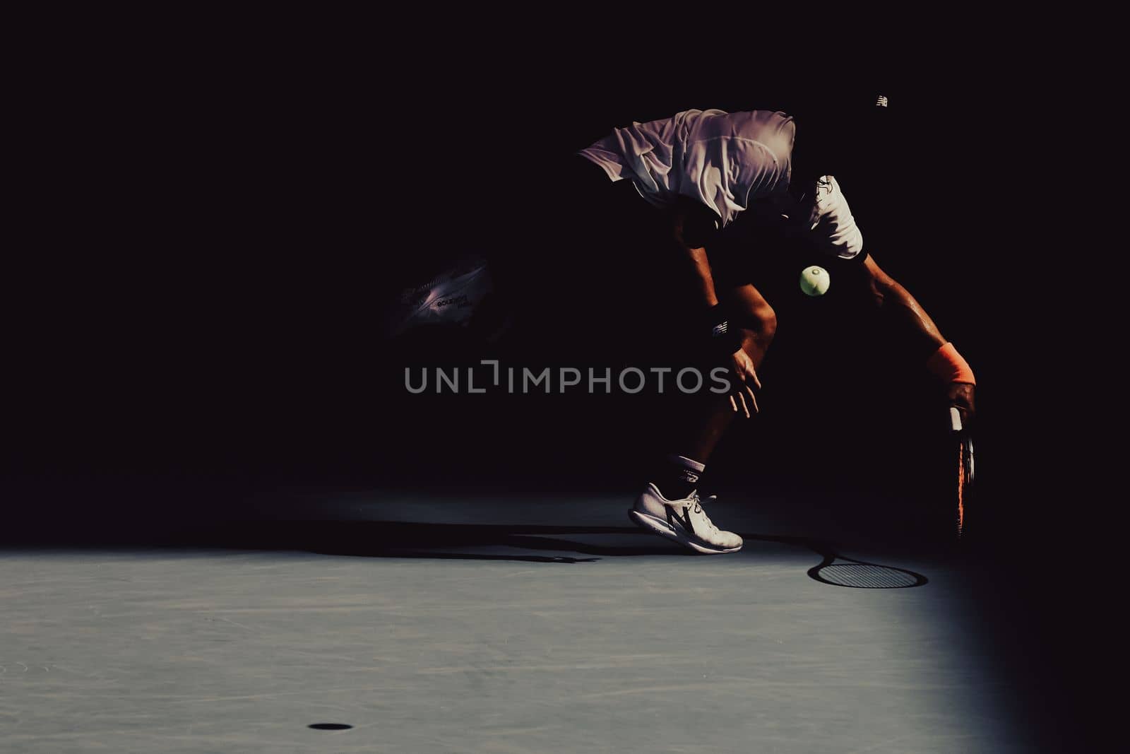 MELBOURNE, AUSTRALIA - JANUARY 23: Ben Shelton of USA plays J.J. Wolf of USA in the 4th round on day 8 of the 2023 Australian Open at Melbourne Park on January 23, 2023 in Melbourne, Australia.