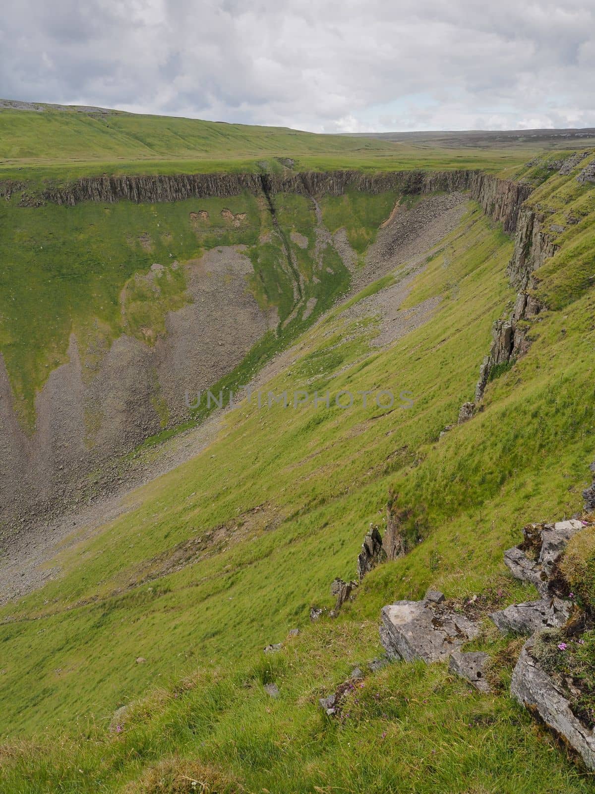 View up to High Cup Nick, Eden Valley, North Pennines, Cumbria by PhilHarland