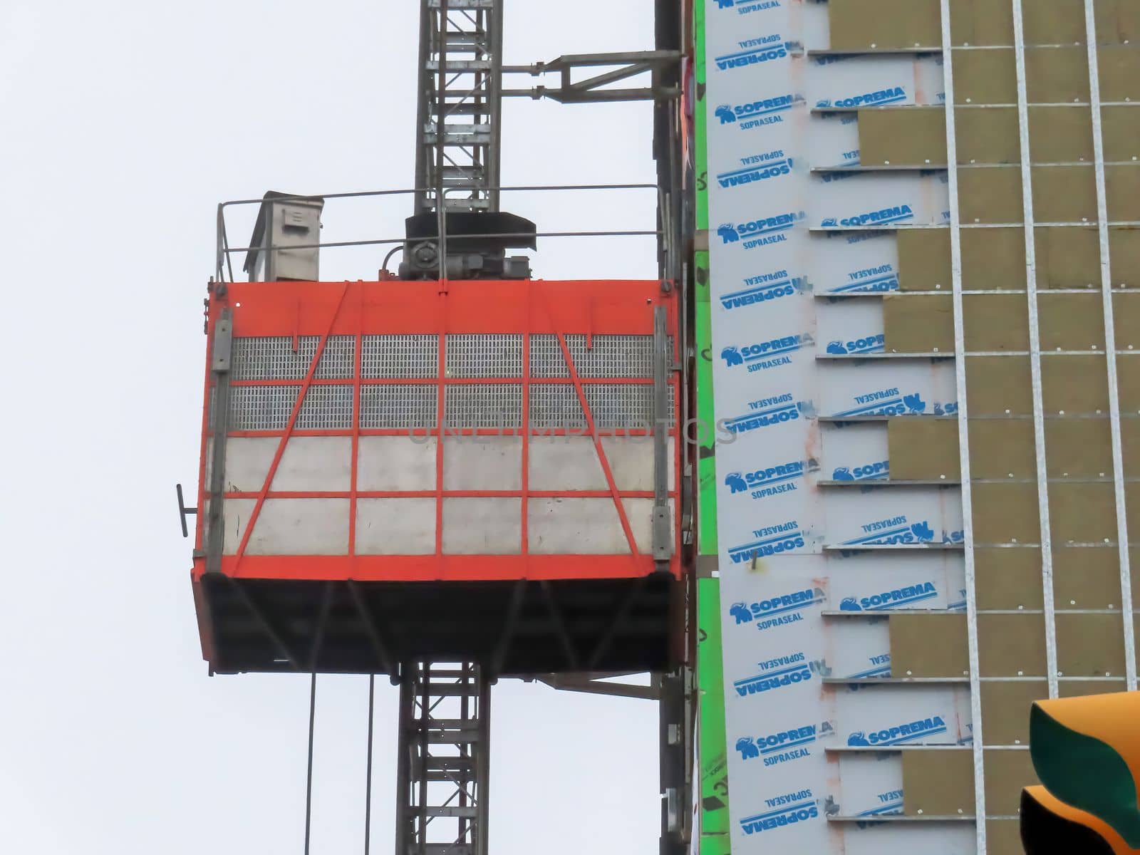 Calgary, Alberta, Canada. Dec 27, 2022. An elevator at a construction site.