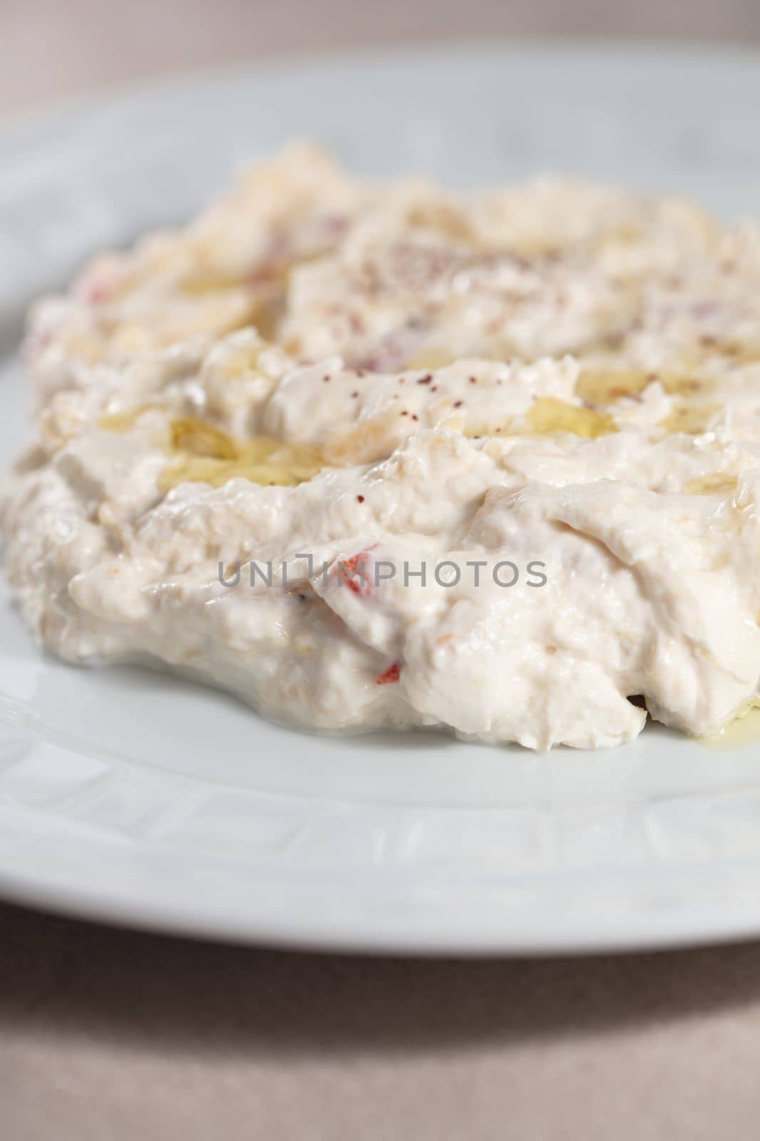 Turkish style eggplant appetizer, eggplant salad, Roasted Eggplant Salad, Turkish name Patlican salatasi, babaganus by senkaya