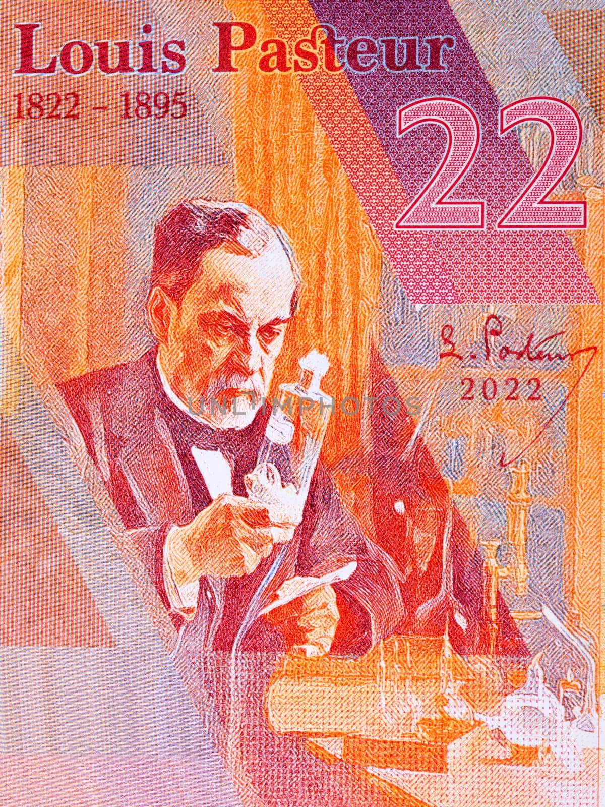 Louis Pasteur a portrait from money by johan10